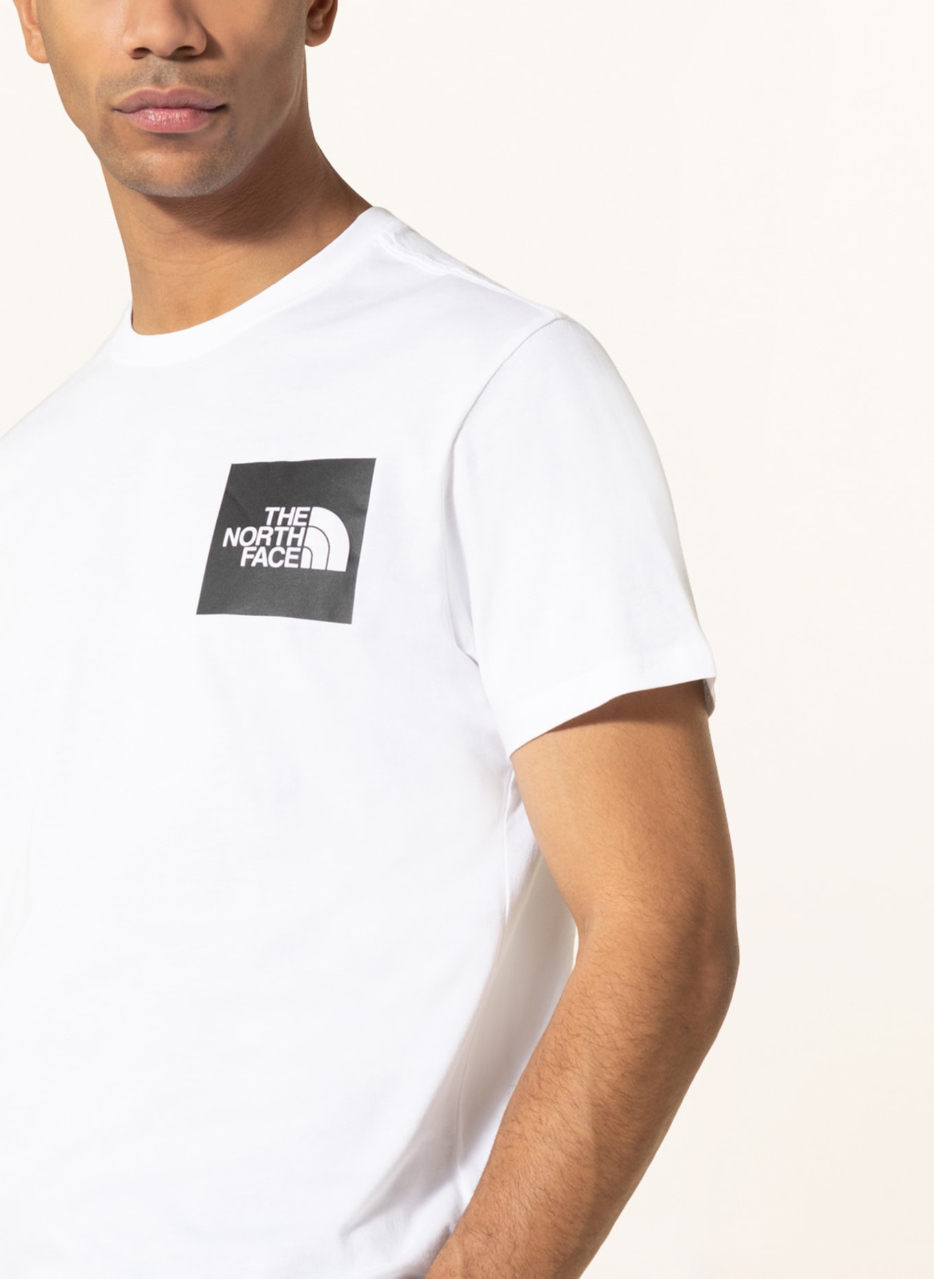 THE NORTH FACE T-shirt FINE TEE, Color: WHITE/ BLACK (Image 4)