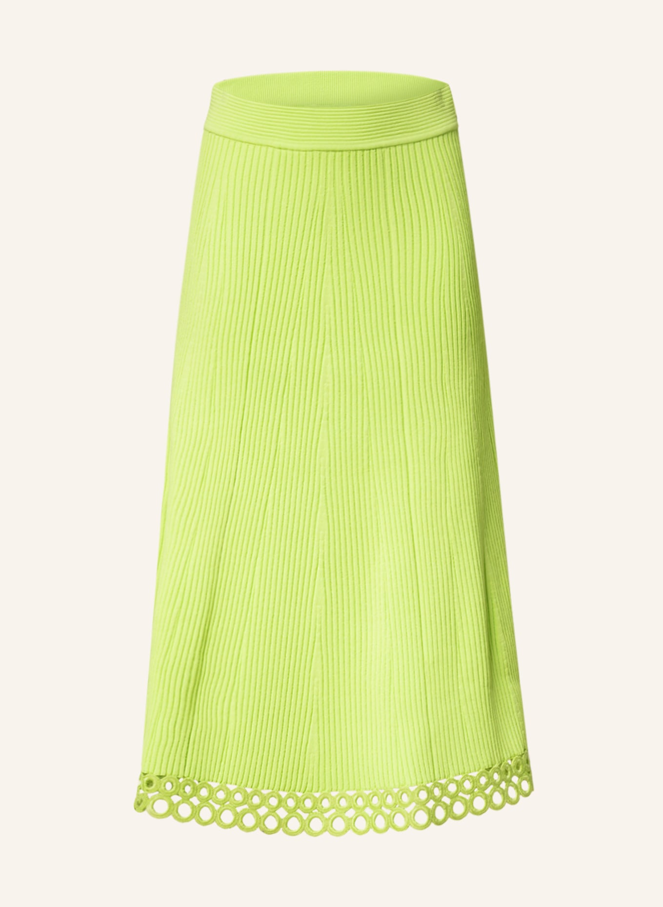 SIMKHAI Knit skirt LIVINA with lace, Color: NEON YELLOW (Image 1)