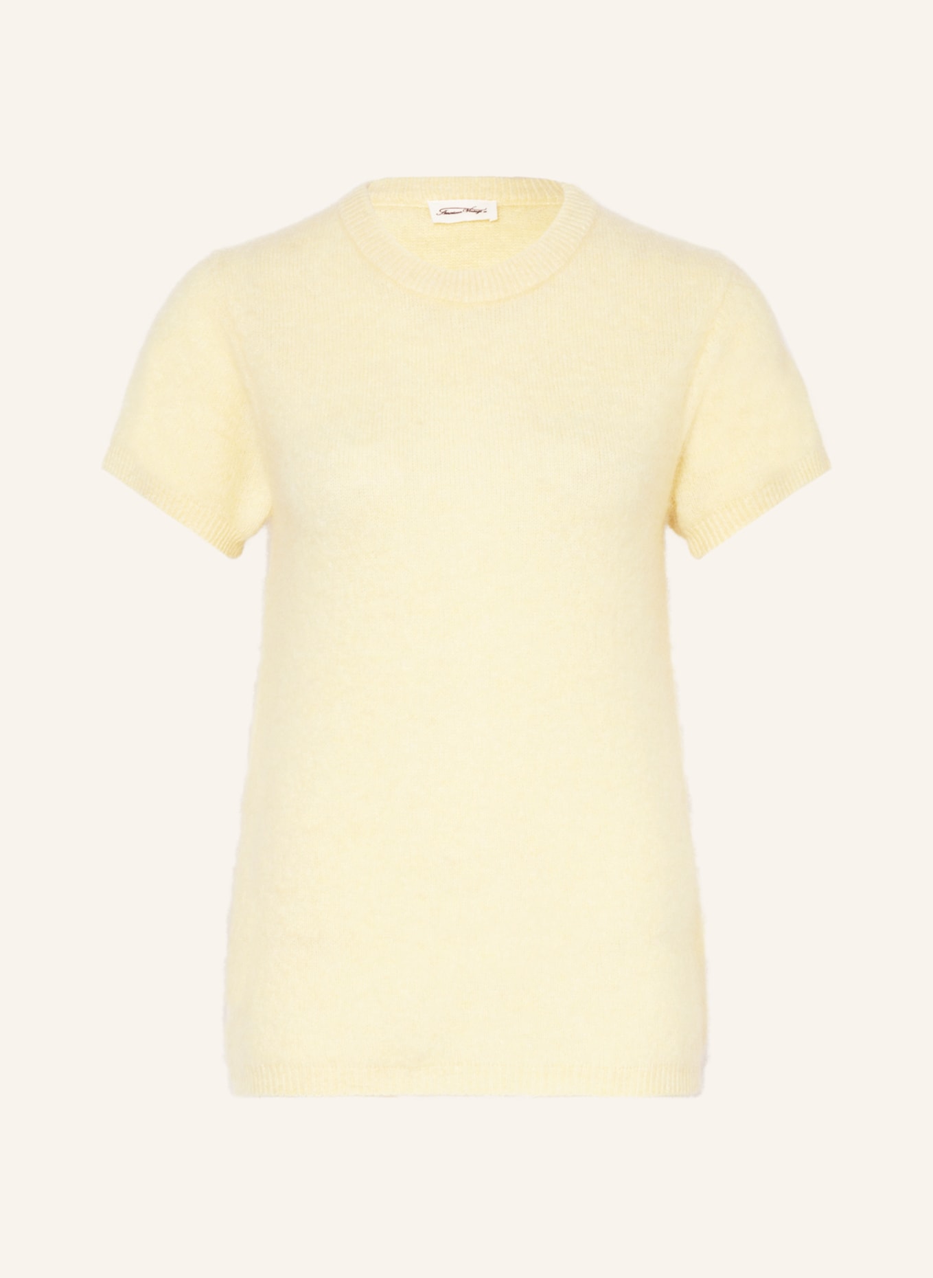 American Vintage Úpletové tričko VITTOW s alpakou, Barva: TMAVĚ ŽLUTÁ (Obrázek 1)