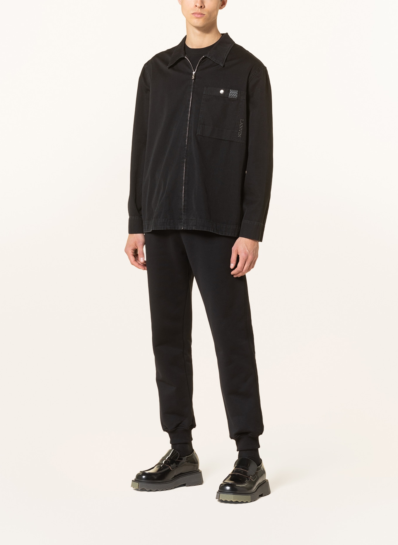 LANVIN Denim overshirt, Color: BLACK (Image 2)