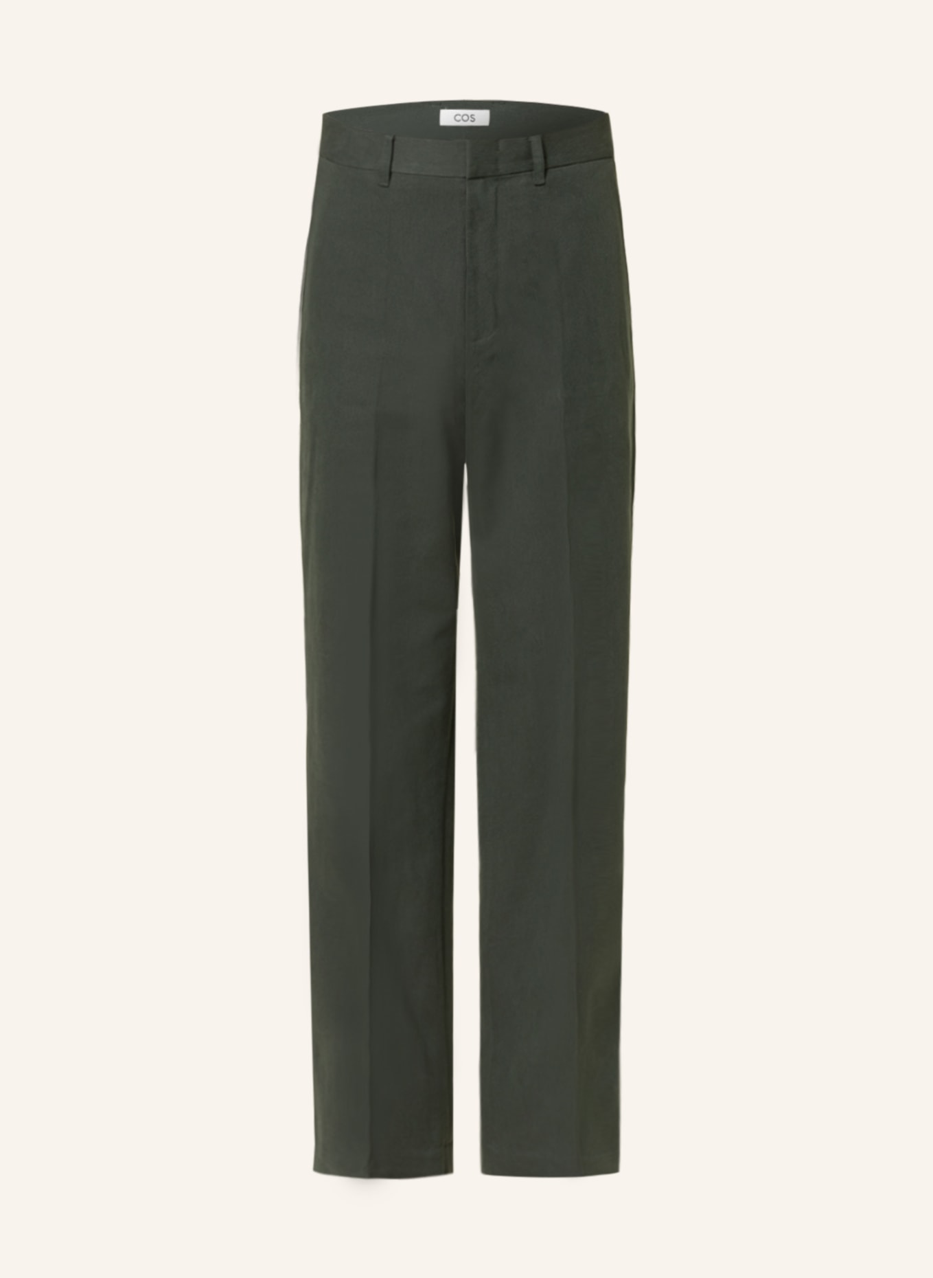 COS Trousers regular fit, Color: DARK GREEN (Image 1)