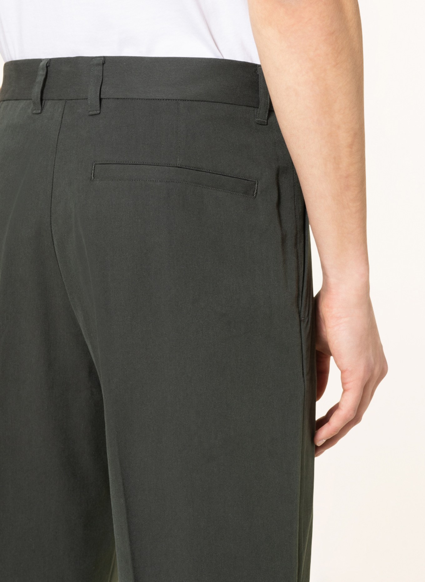 COS Trousers regular fit, Color: DARK GREEN (Image 5)