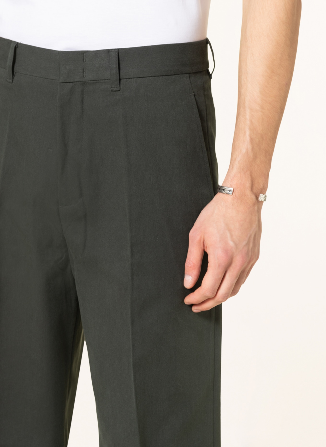 COS Trousers regular fit, Color: DARK GREEN (Image 6)