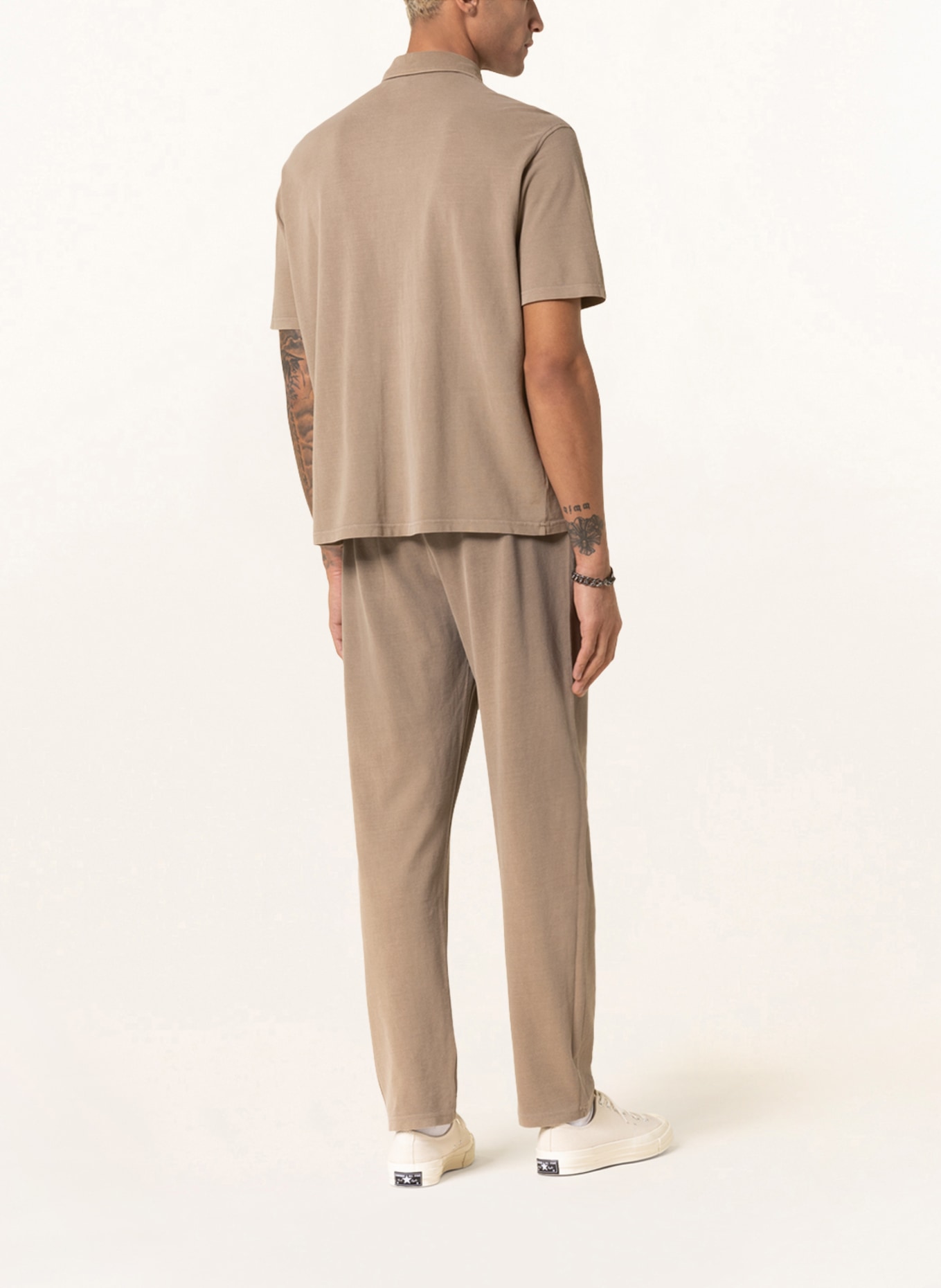 American Vintage Short sleeve shirt comfort fit in piqué, Color: BEIGE (Image 3)