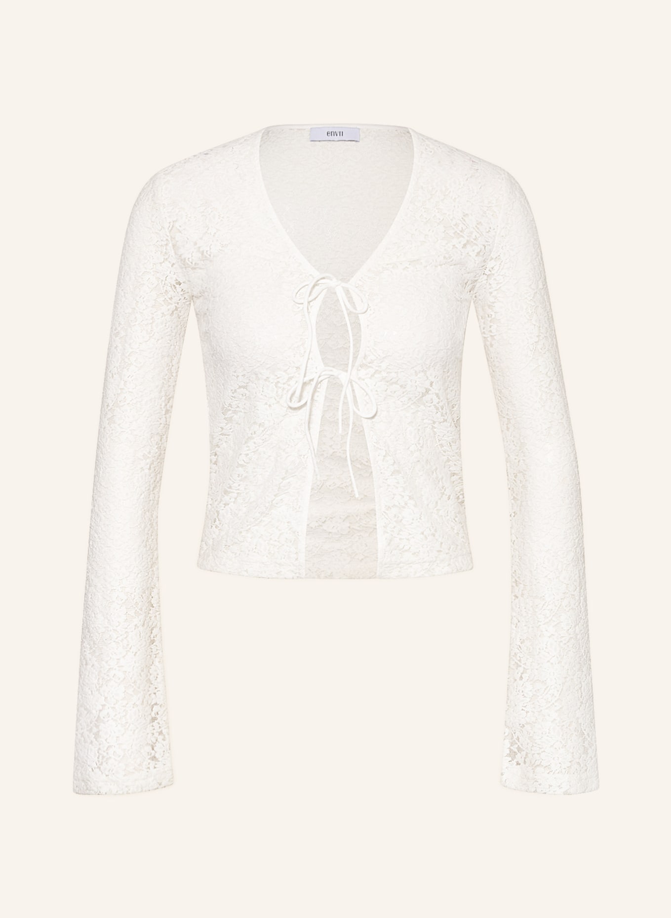 ENVII Cardigan ENNICE with lace, Color: WHITE (Image 1)