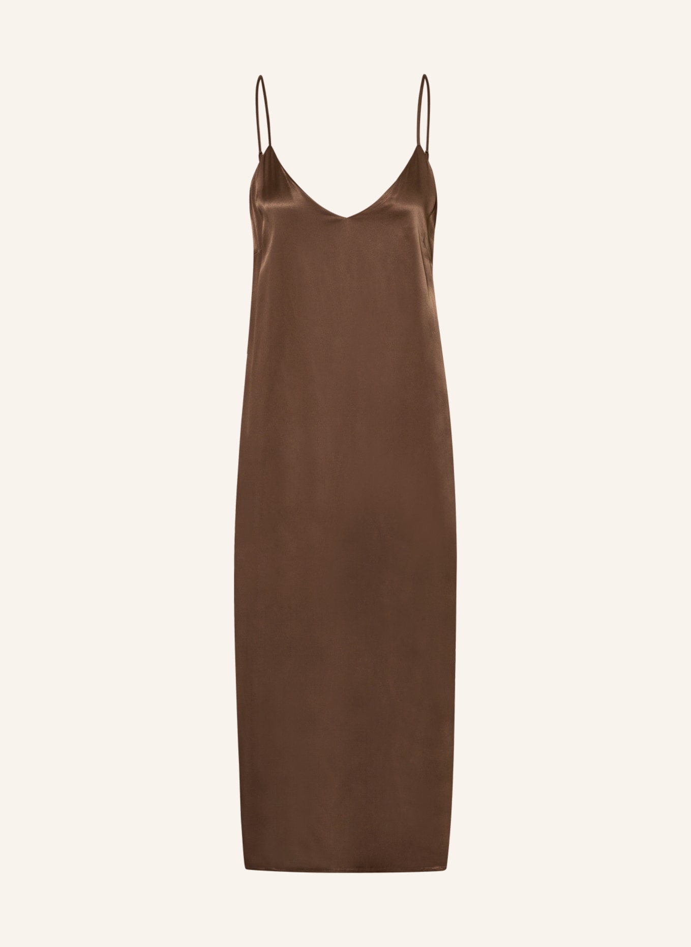 ENVII Satin dress ENLIMA, Color: BROWN (Image 1)