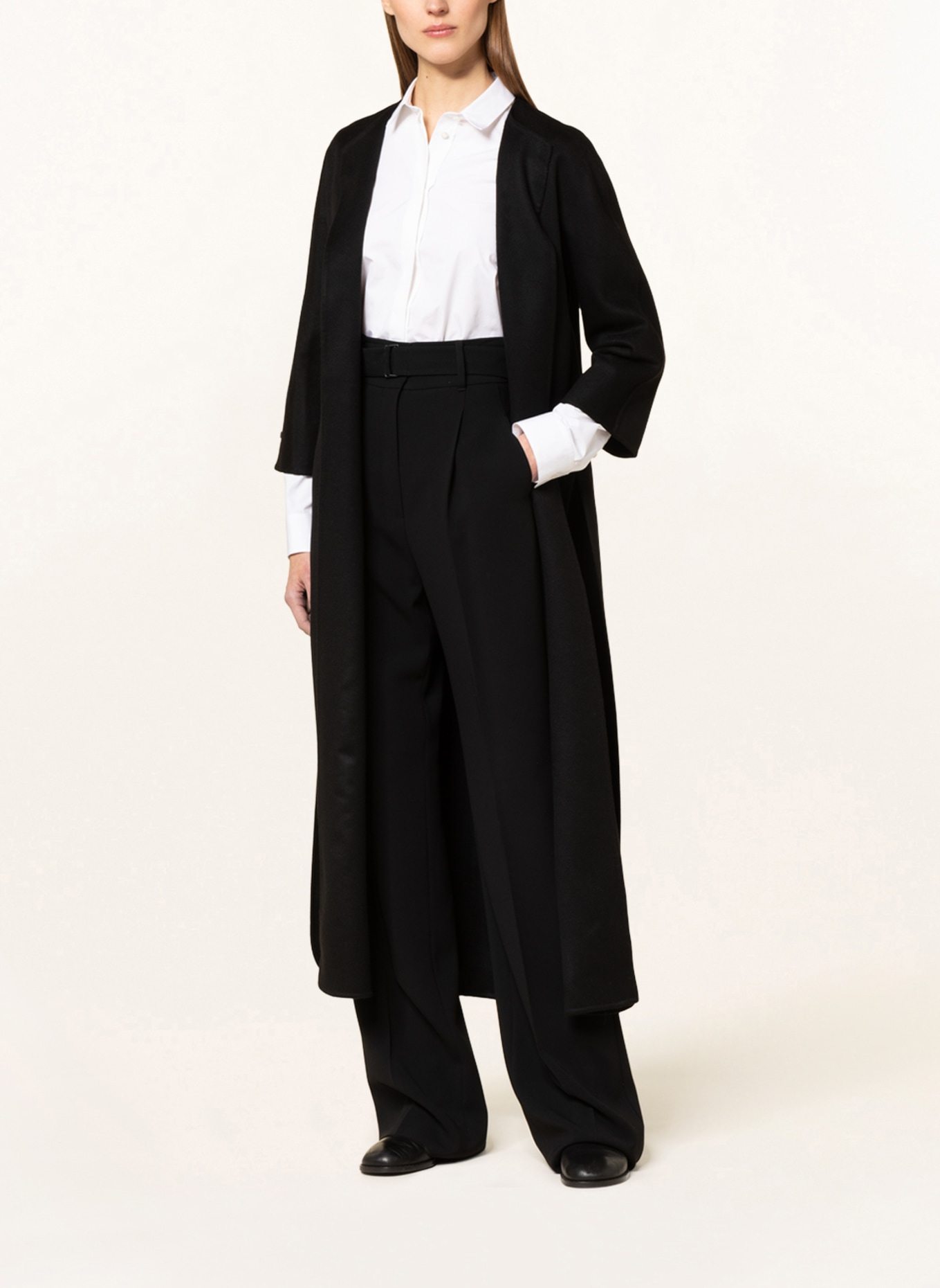 manzoni 24 Wool coat, Color: BLACK (Image 2)