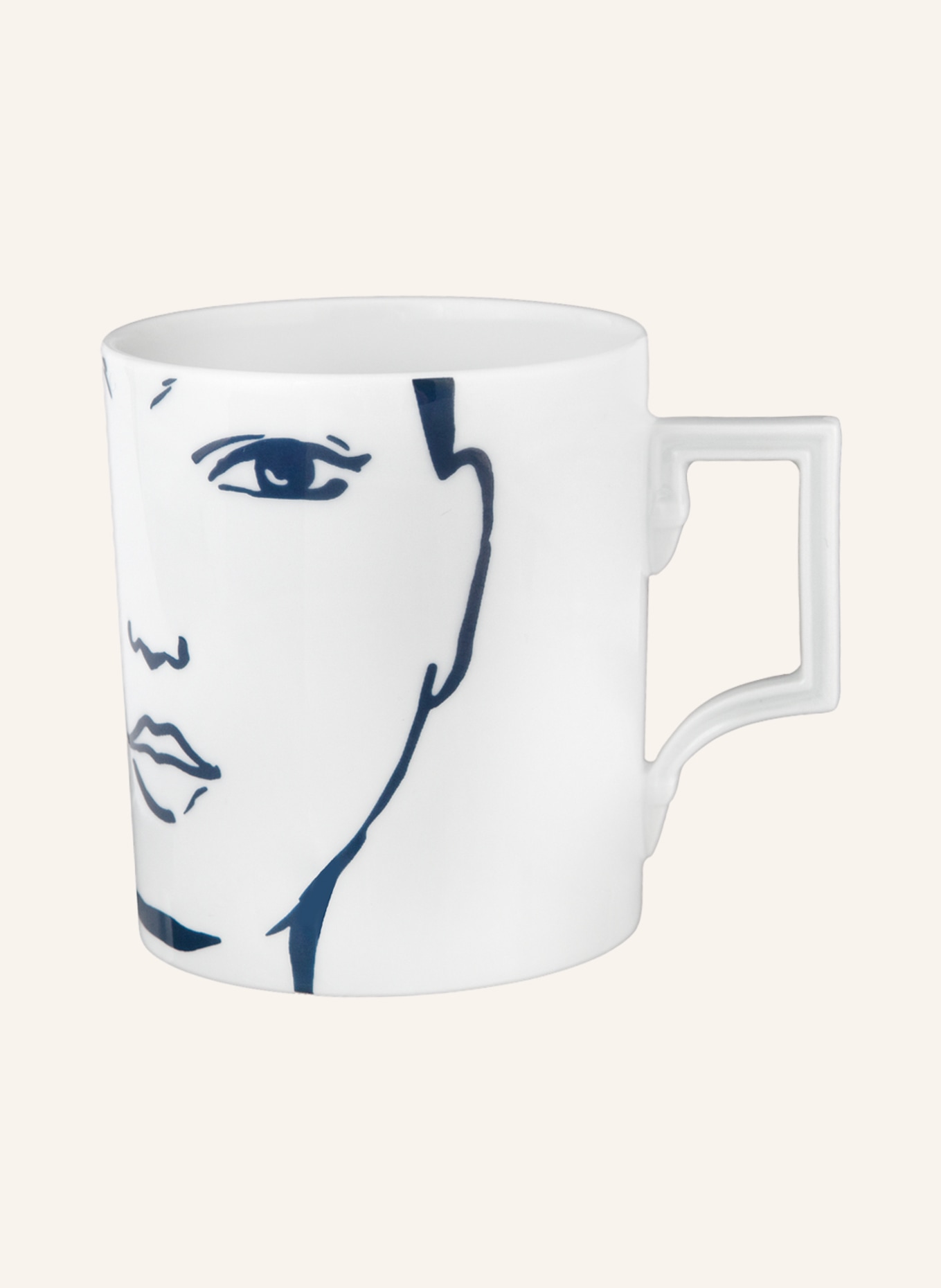 MEISSEN PORZELLAN-MANUFAKTUR Mug CAROL, Color: WHITE/ BLUE (Image 1)