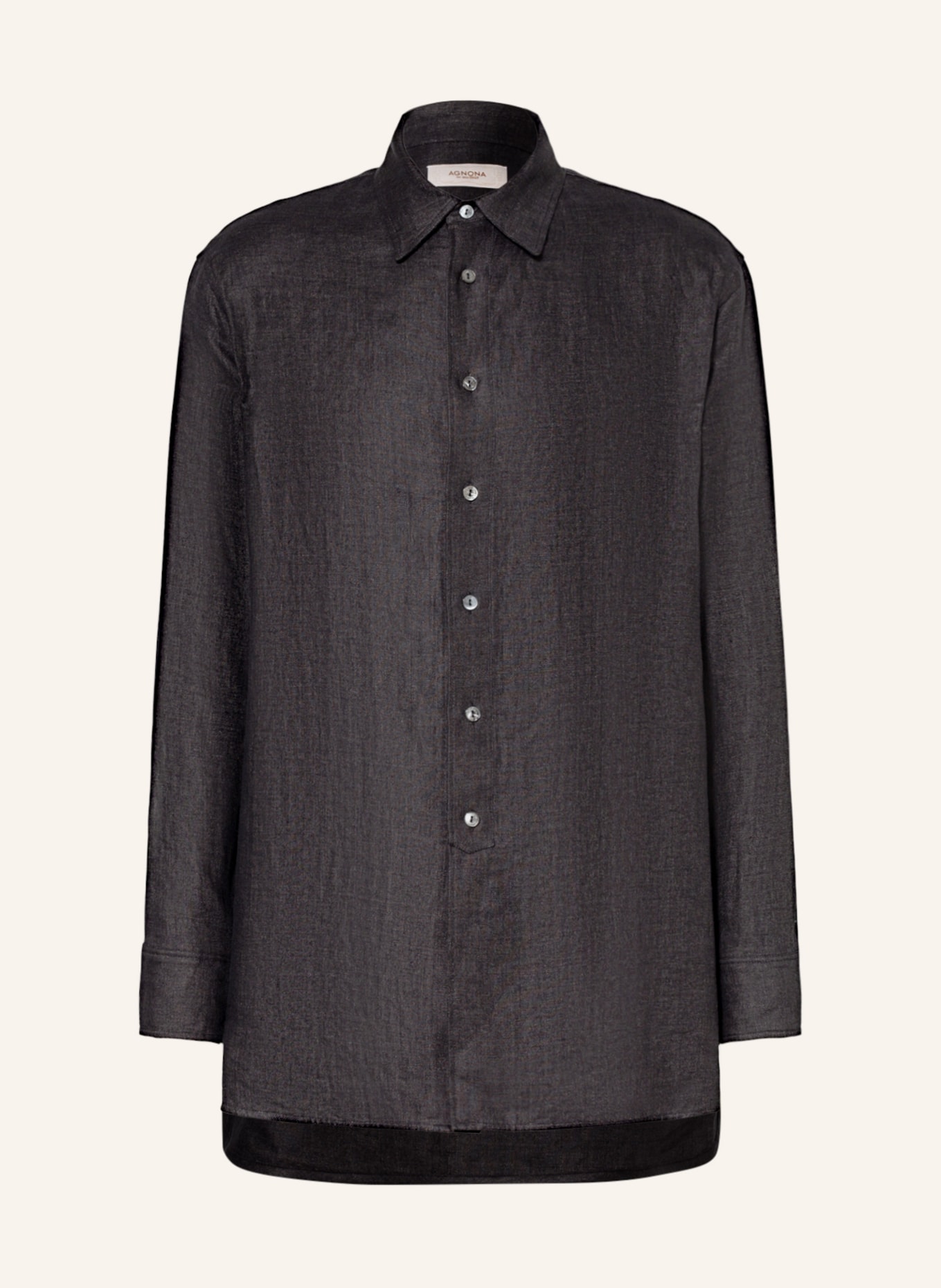 AGNONA Linen shirt comfort fit, Color: DARK BLUE (Image 1)