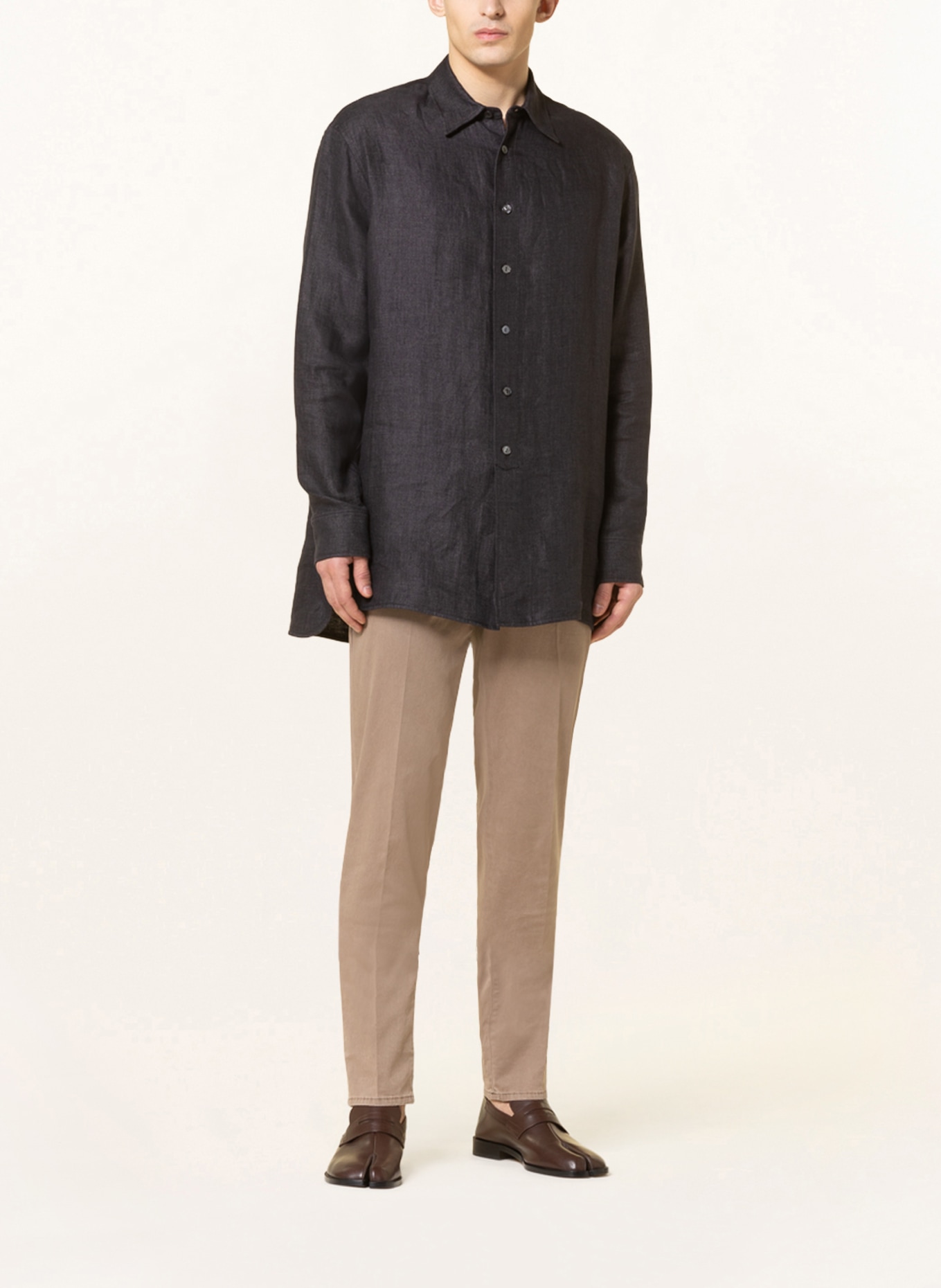 AGNONA Linen shirt comfort fit, Color: DARK BLUE (Image 2)
