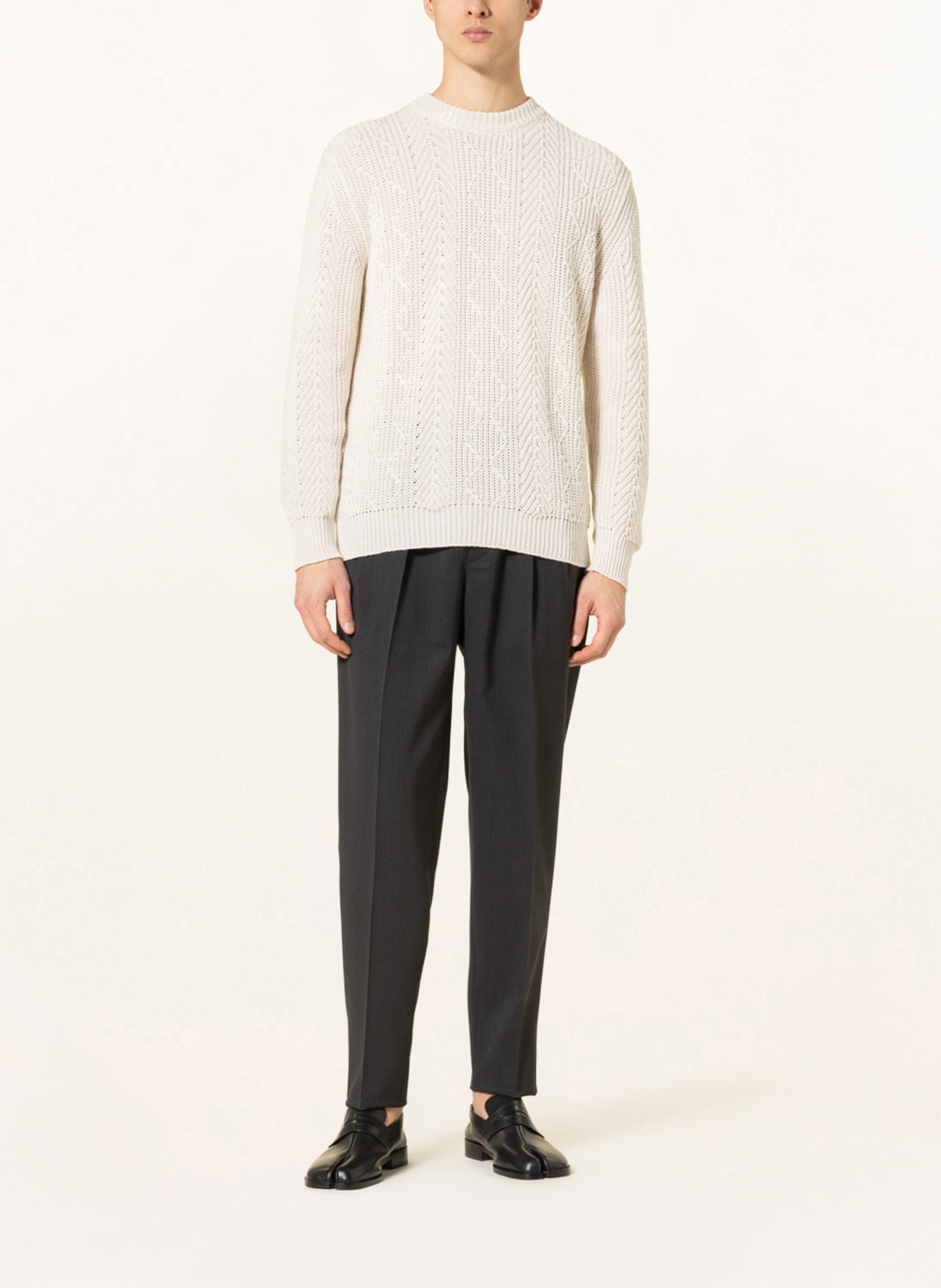 AGNONA Sweater with linen, Color: BEIGE (Image 2)