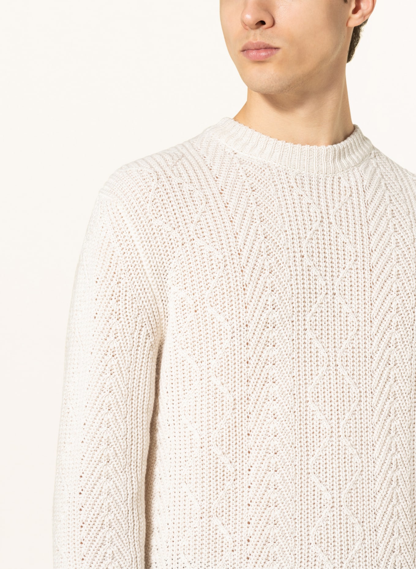 AGNONA Sweater with linen, Color: BEIGE (Image 4)