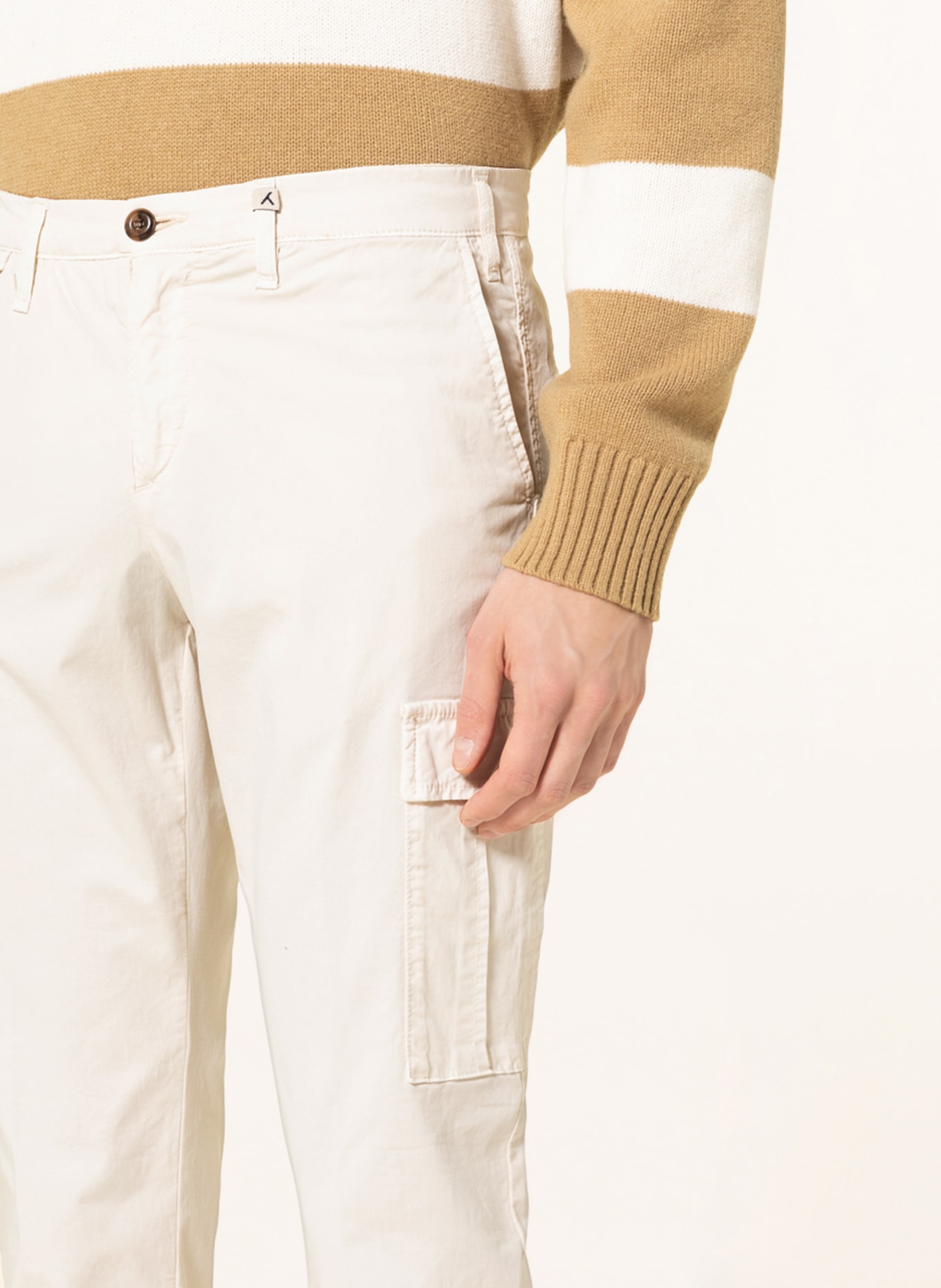 MYTHS Cargo pants contemporary fit, Color: ECRU (Image 6)