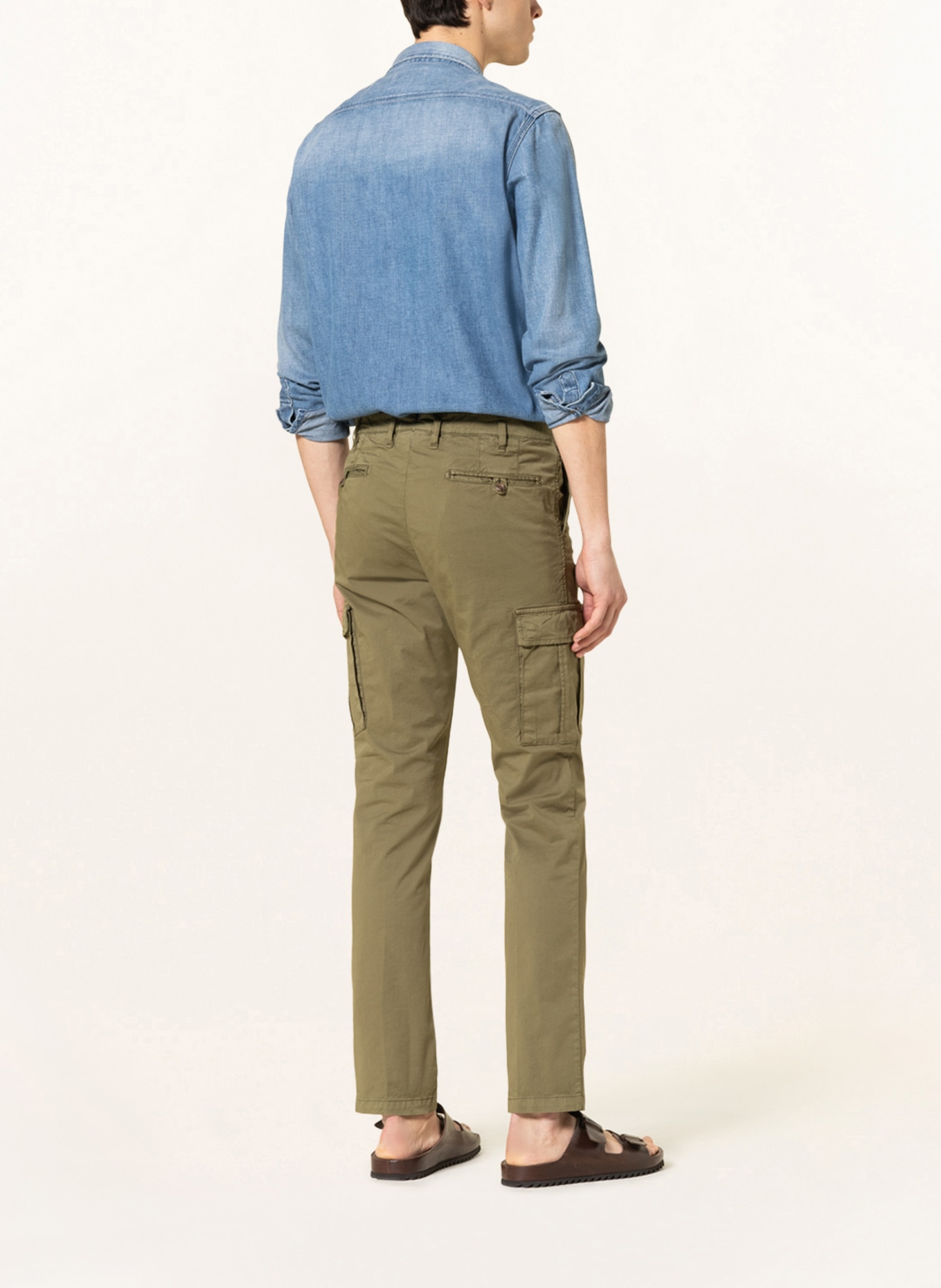 MYTHS Cargo pants contemporary fit, Color: OLIVE (Image 3)