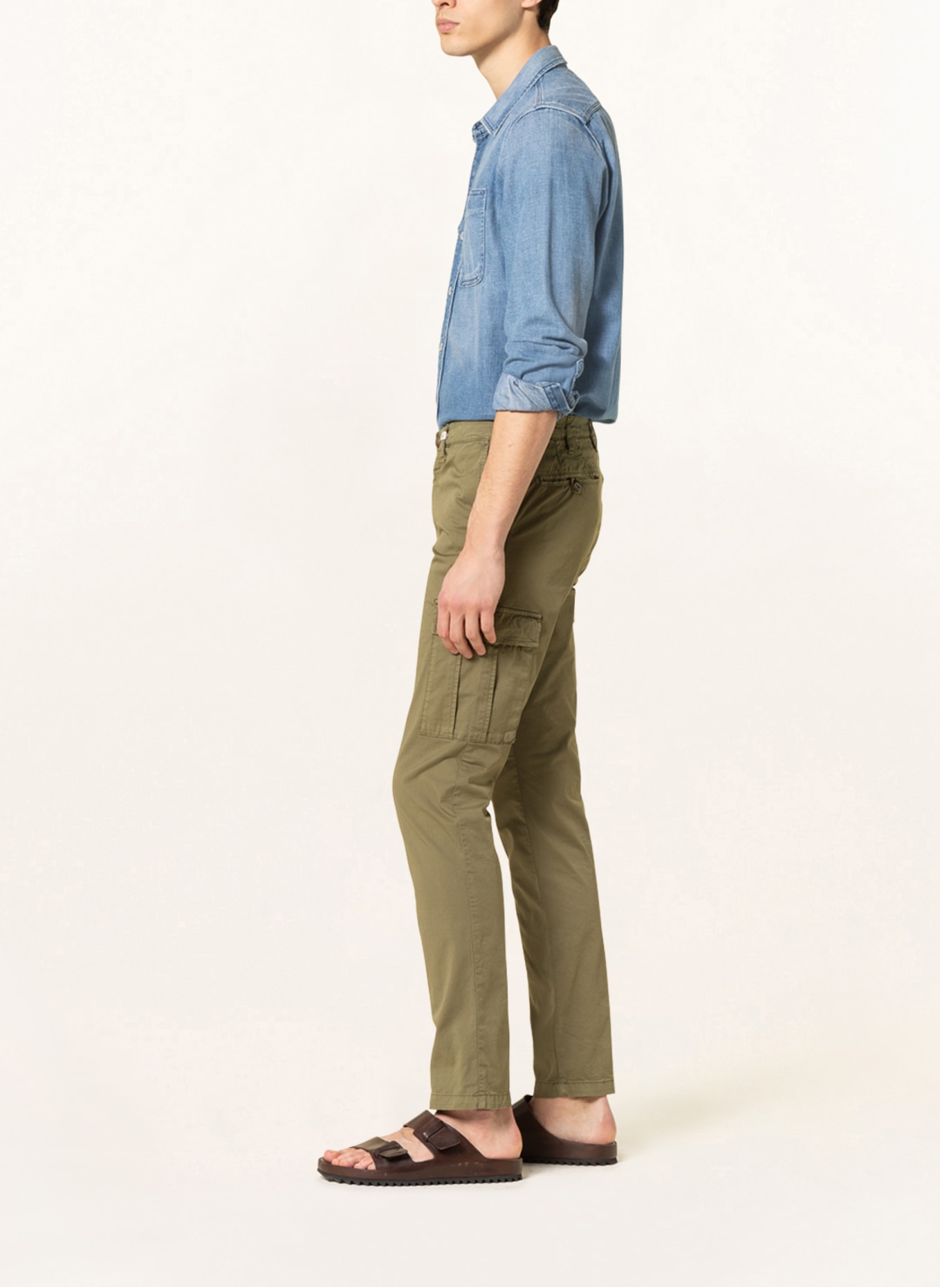 MYTHS Cargo pants contemporary fit, Color: OLIVE (Image 4)