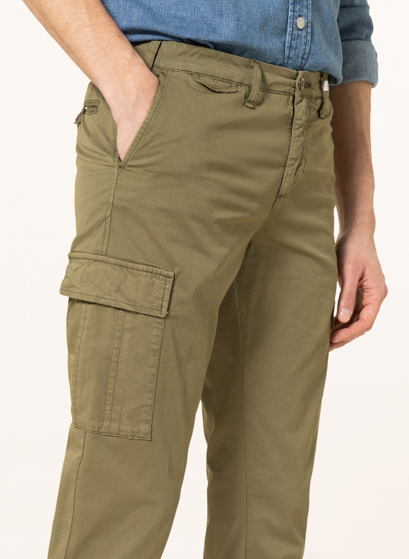 MYTHS Cargo pants contemporary fit, Color: OLIVE (Image 5)