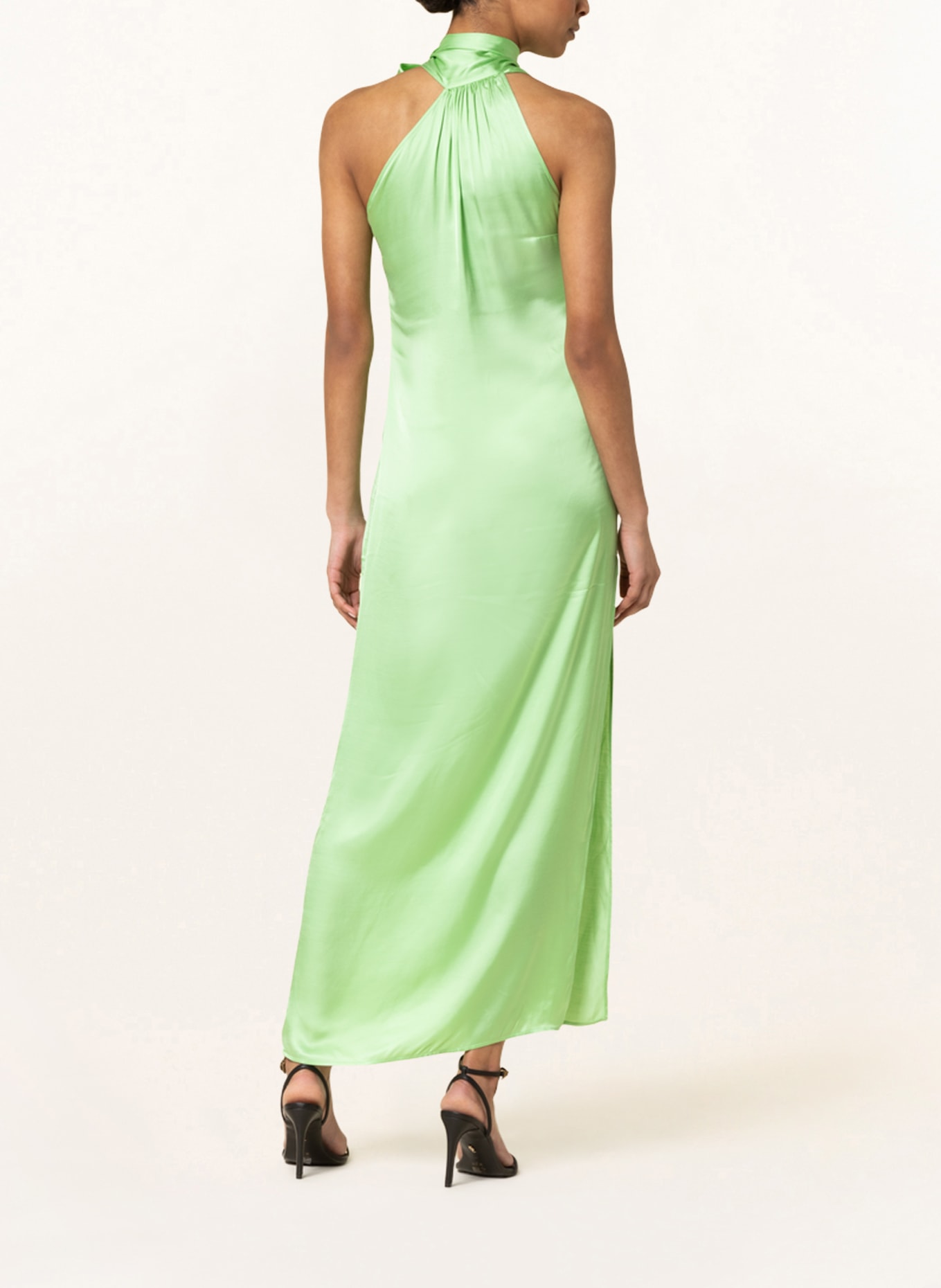 MAX & Co. One-Shoulder-Kleid MOSTRINA aus Satin, Farbe: HELLGRÜN (Bild 3)