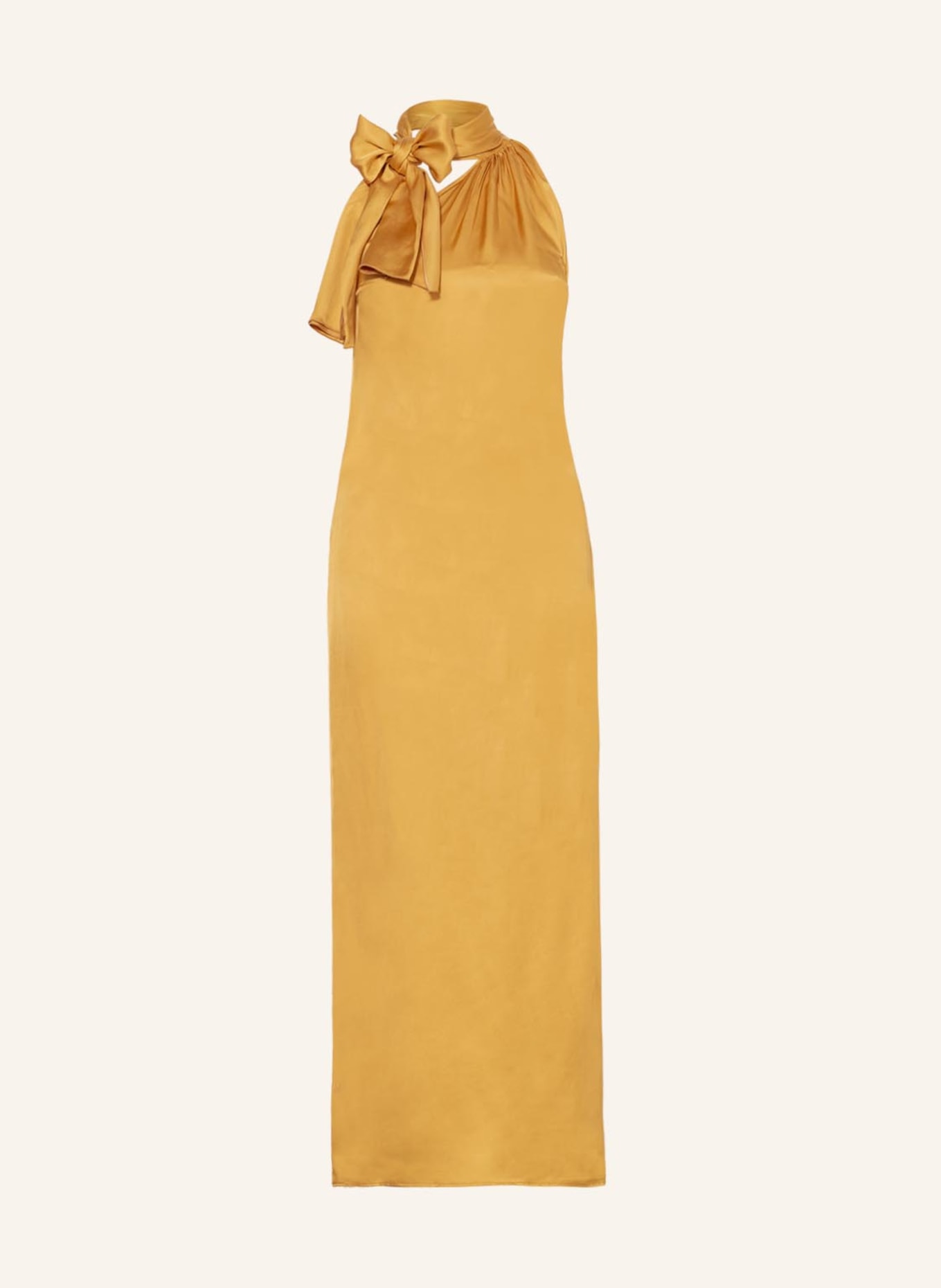 MAX & Co. One-shoulder dress MOSTRINA made of satin, Color: DARK YELLOW (Image 1)