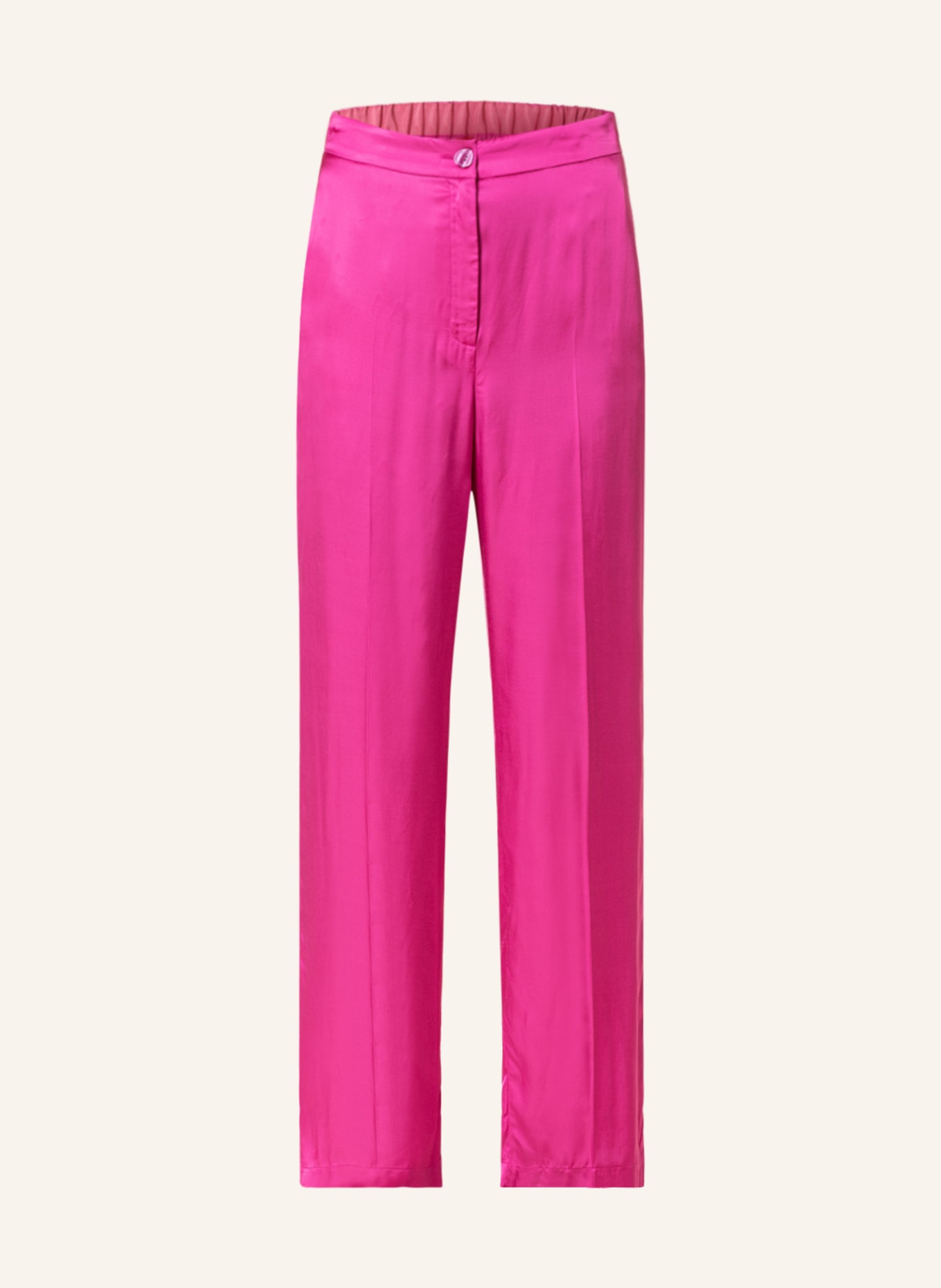 MAX & Co. Wide leg trousers TUBETTO in satin, Color: FUCHSIA (Image 1)