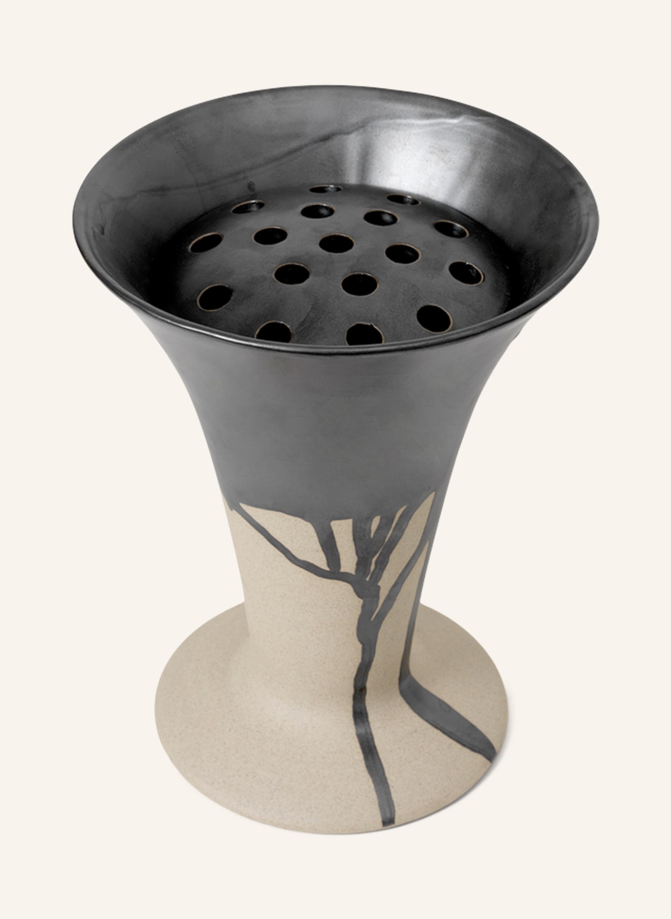 Ferm LIVING Vase FLORES, Farbe: SILBER/ CREME (Bild 2)