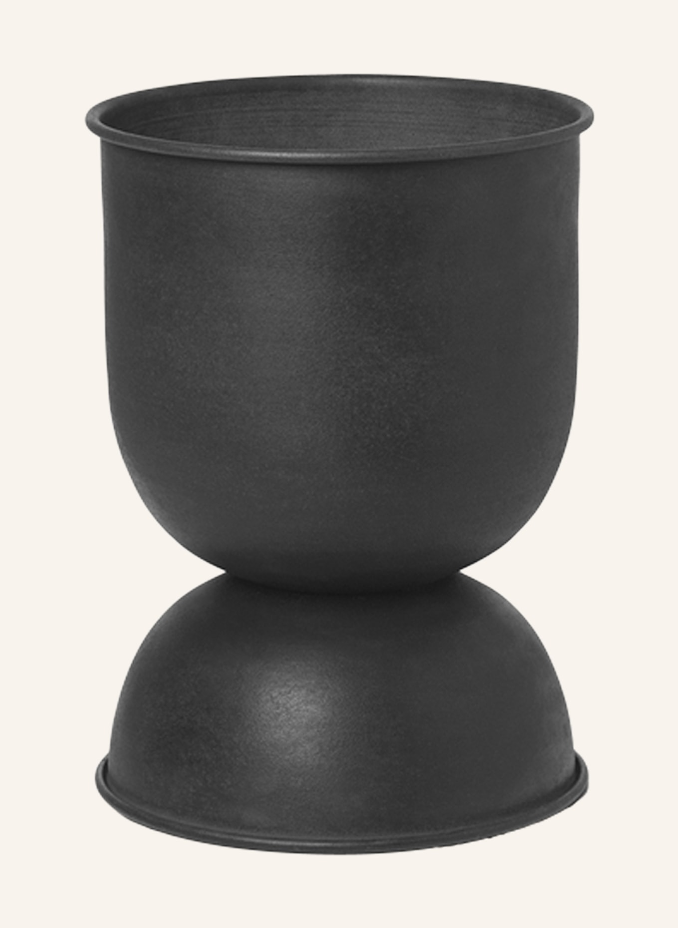 Ferm LIVING Flower pot HOURGLASS EXTRA SMALL, Color: BLACK (Image 1)