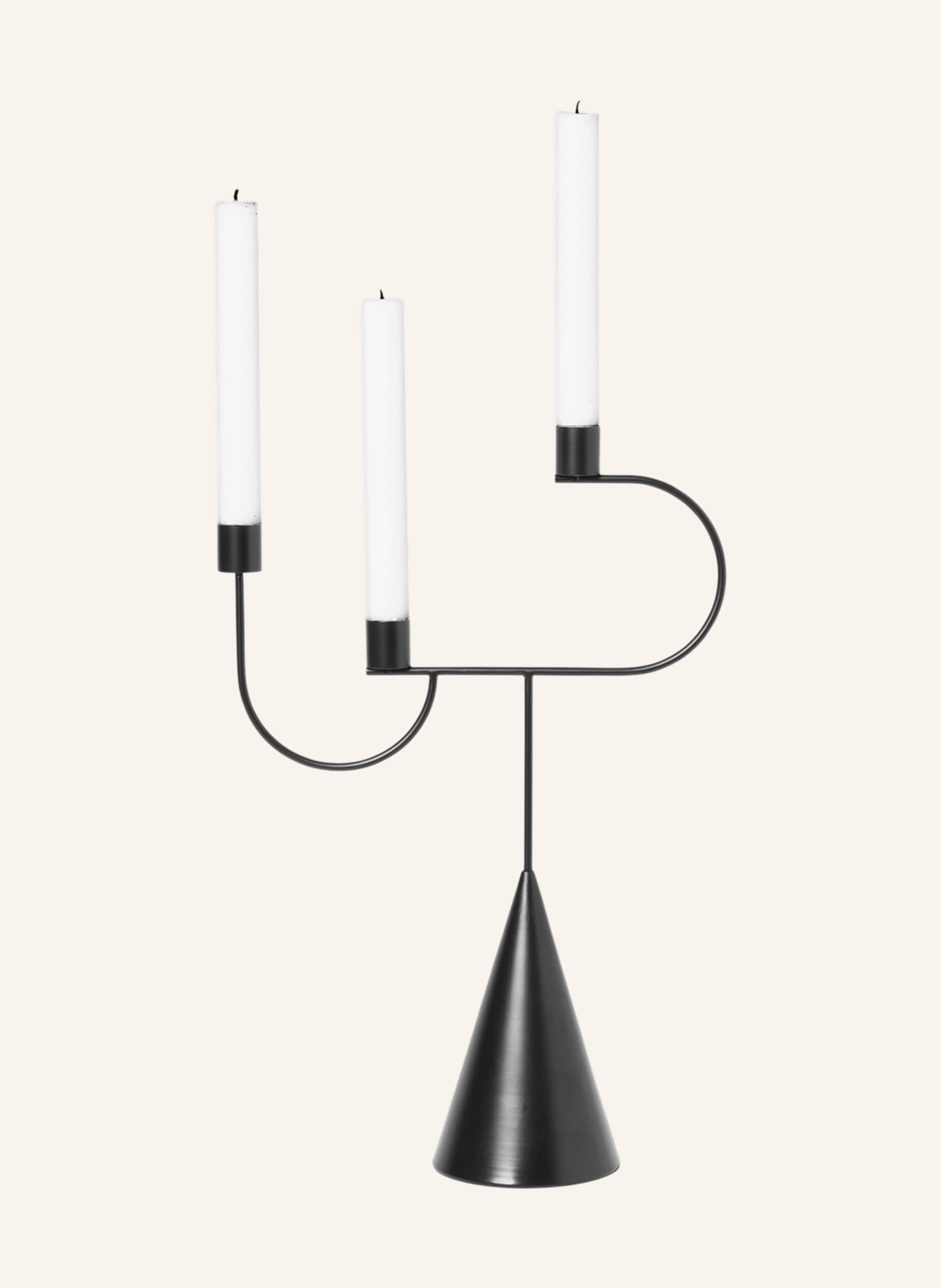 Ferm LIVING Candleholder AVANT, Color: BLACK (Image 1)