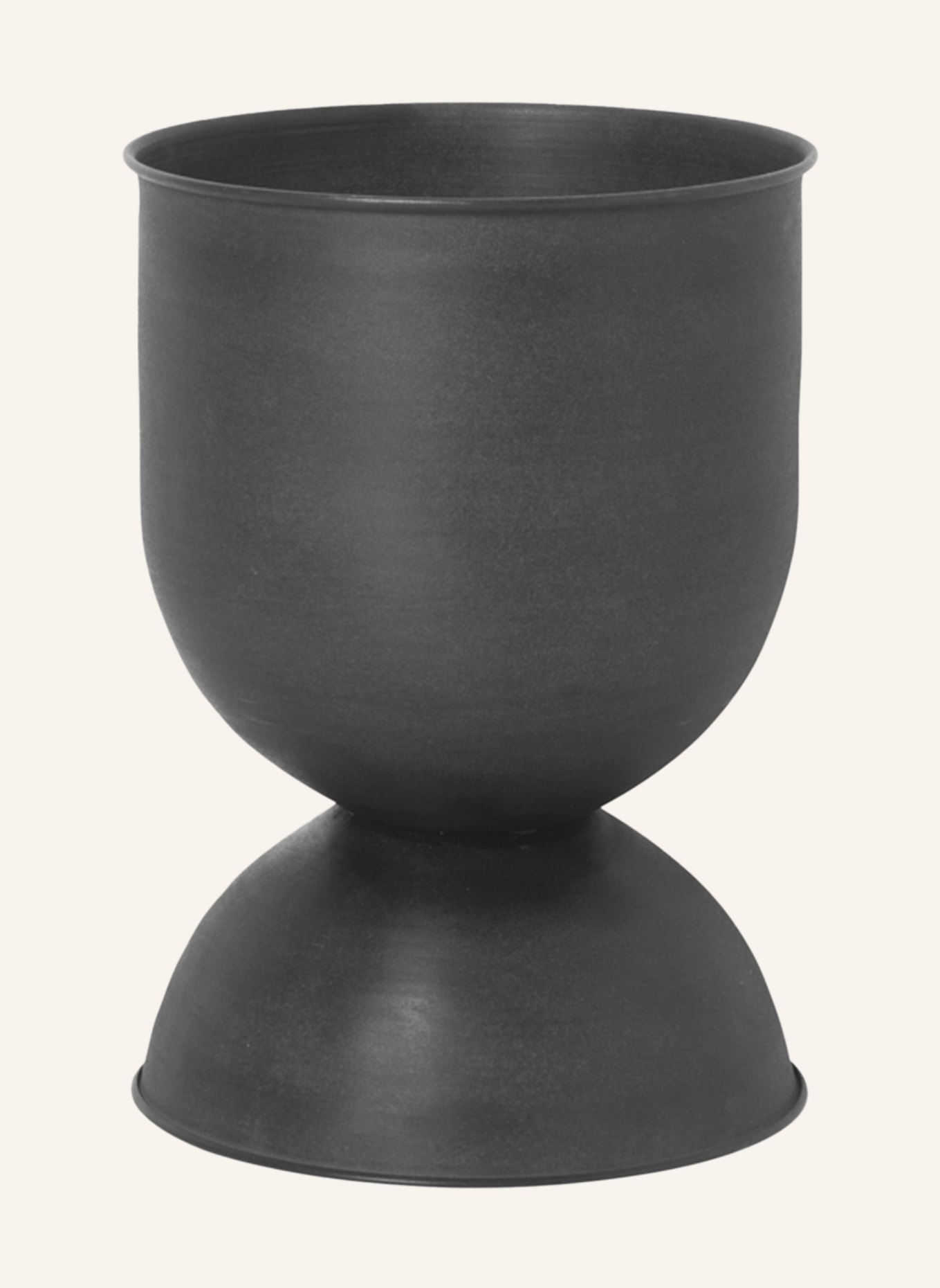 Ferm LIVING Flower pot HOURGLASS SMALL, Color: BLACK (Image 1)