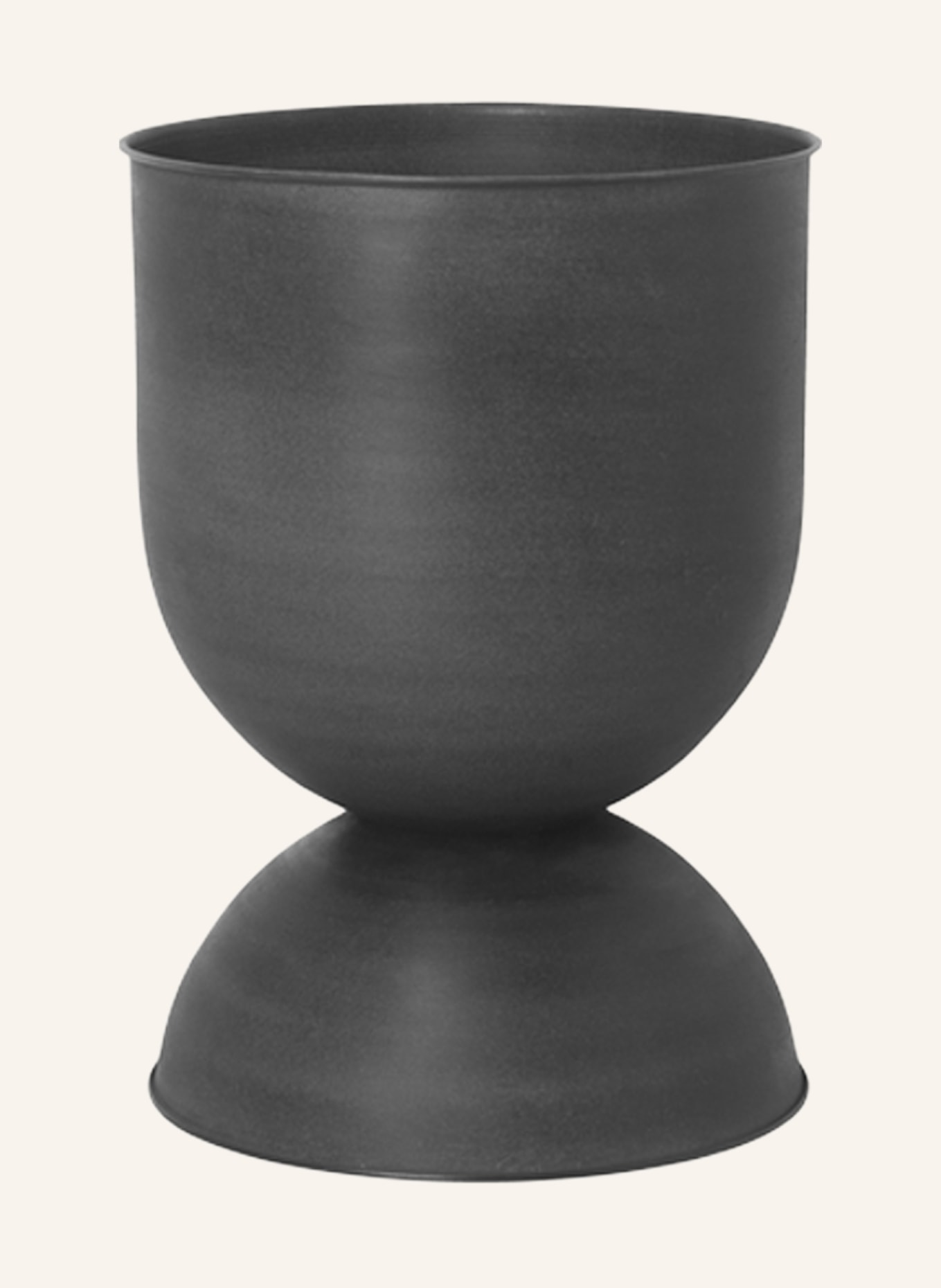 Ferm LIVING Flower pot HOURGLASS MEDIUM, Color: BLACK (Image 1)