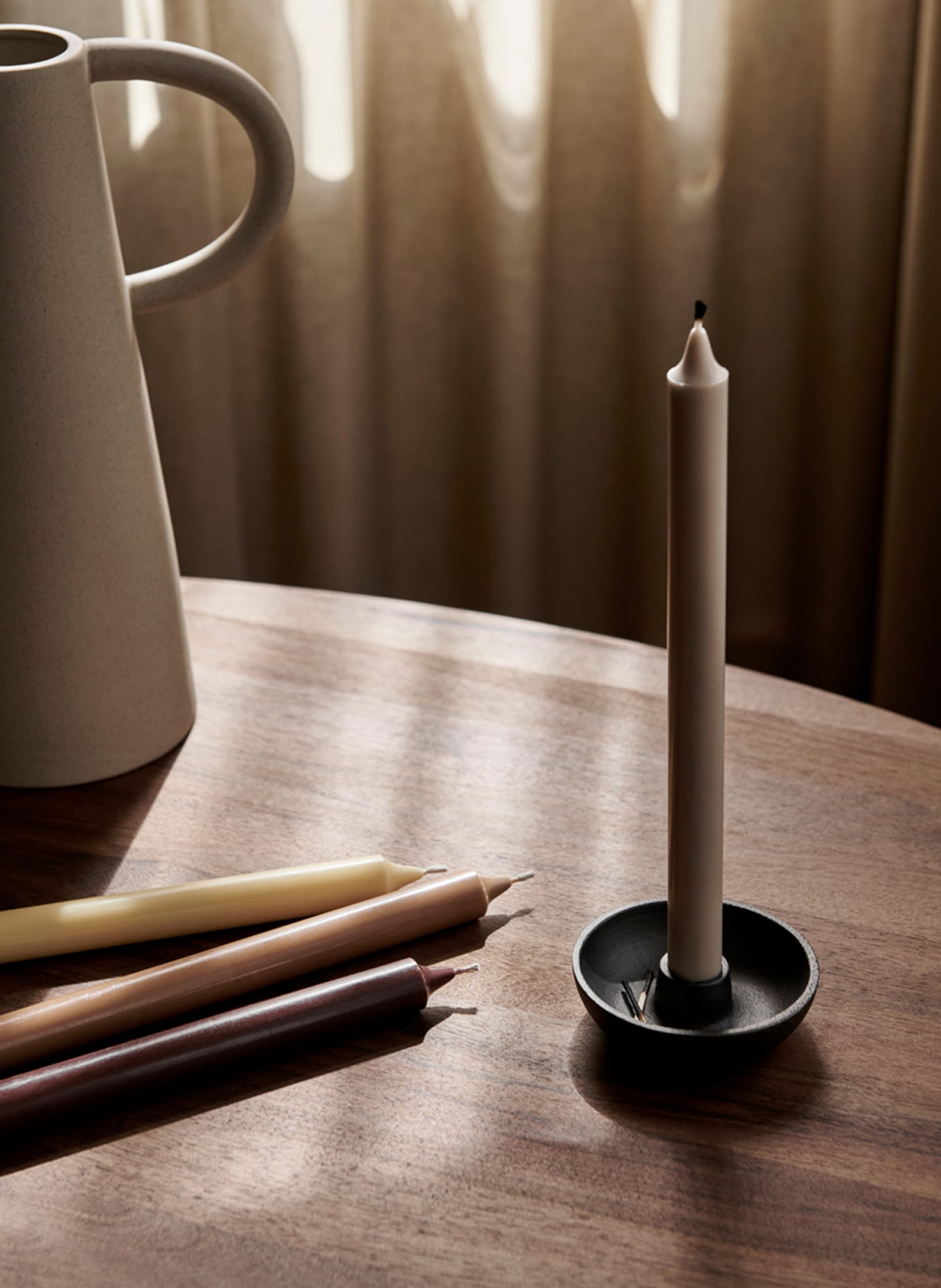 Ferm LIVING Candleholder BOWL, Color: BLACK (Image 3)