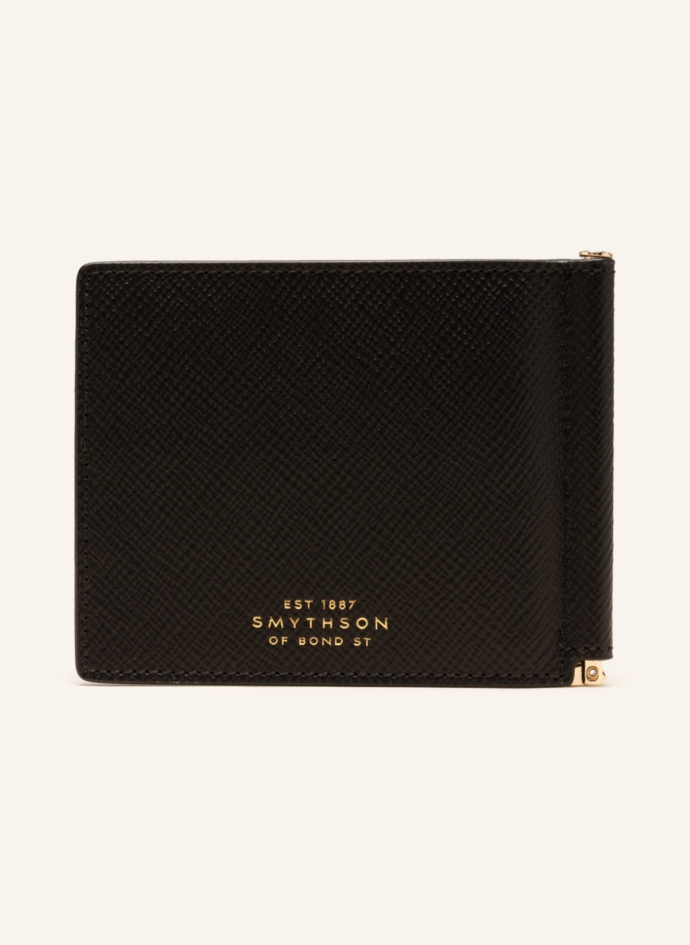 SMYTHSON Card case with money clip, Color: BLACK (Image 1)