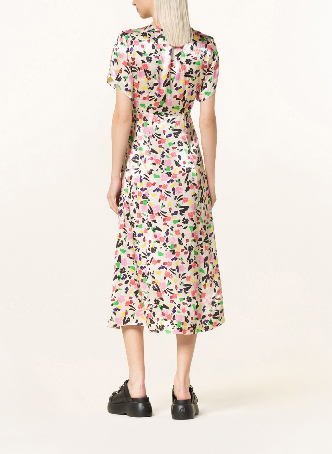 BAUM UND PFERDGARTEN Dress AIYANNA, Color: CREAM/ PINK/ NEON GREEN (Image 3)