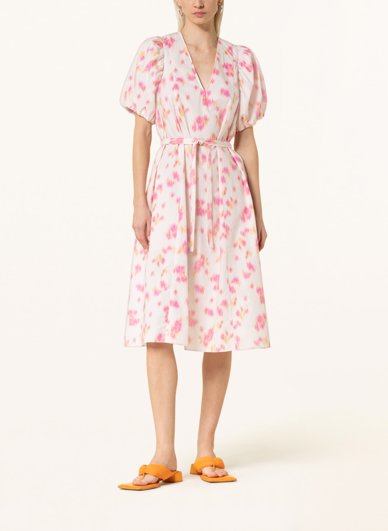 BAUM UND PFERDGARTEN Kleid AZALIA, Farbe: CREME/ PINK/ HELLGELB (Bild 2)