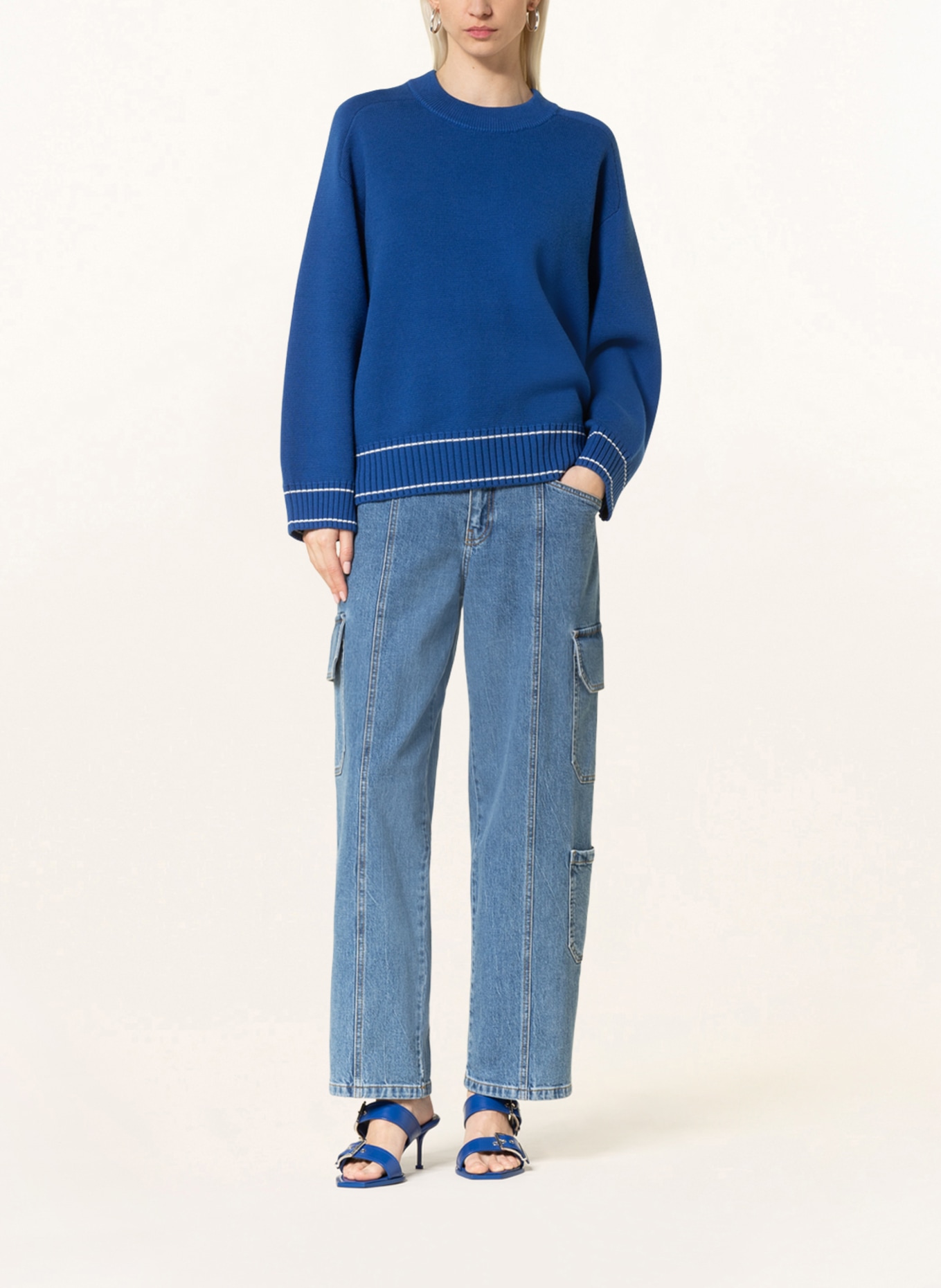 BAUM UND PFERDGARTEN Cargo jeans NACHI, Color: C6228 Washed Ligthblue Denim (Image 2)