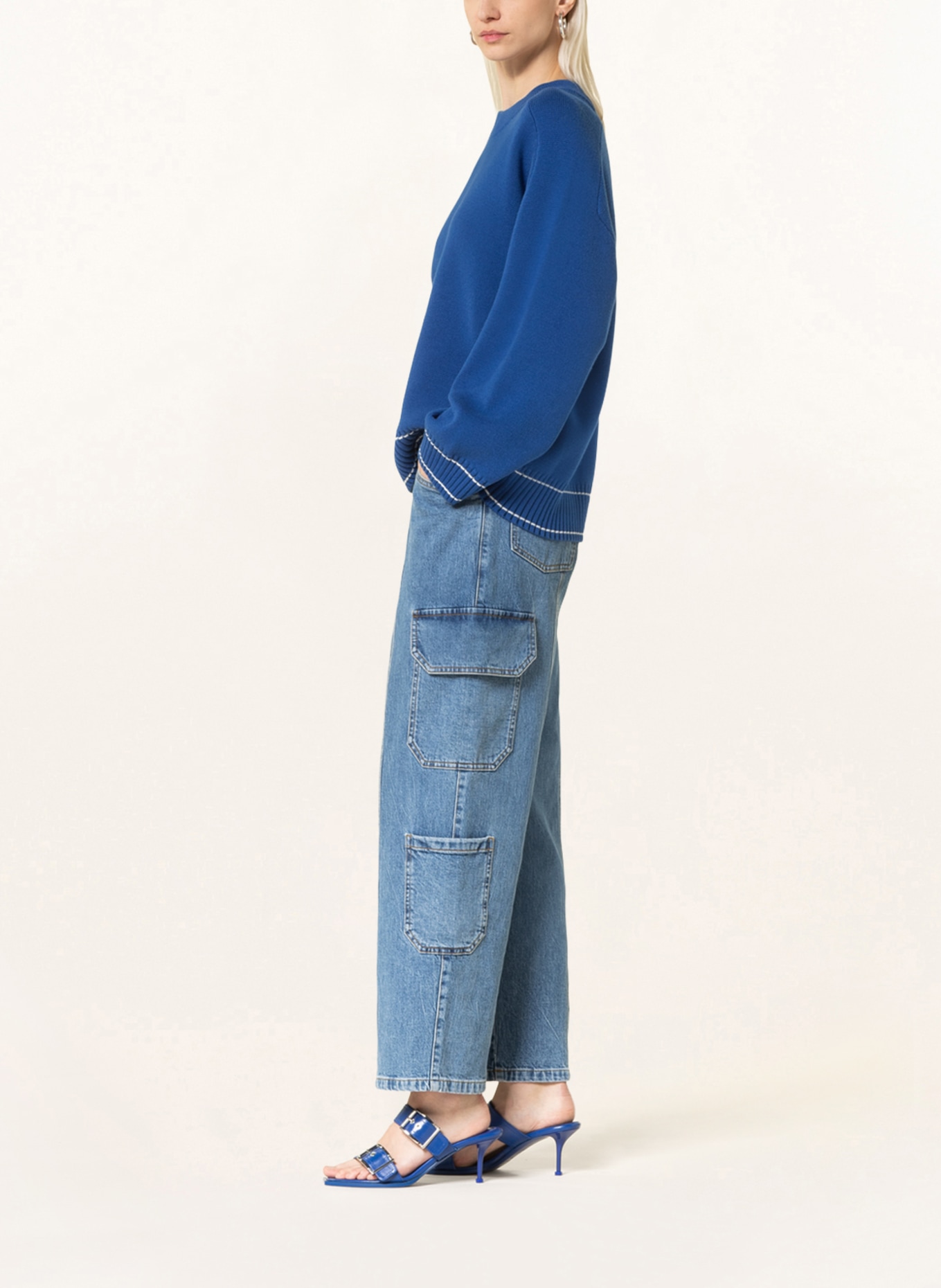 BAUM UND PFERDGARTEN Cargo jeans NACHI, Color: C6228 Washed Ligthblue Denim (Image 4)