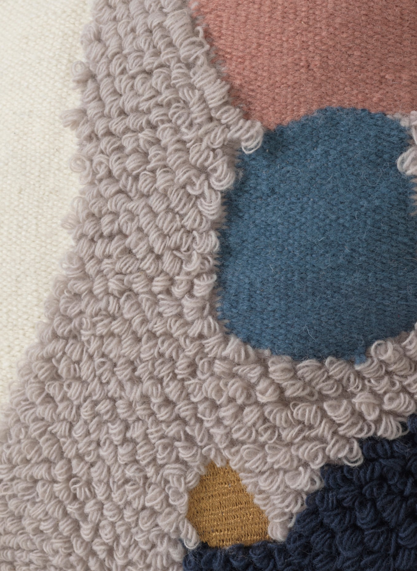 Ferm LIVING Decorative cushion cover, Color: CREAM/ ROSE/ DARK BLUE (Image 2)