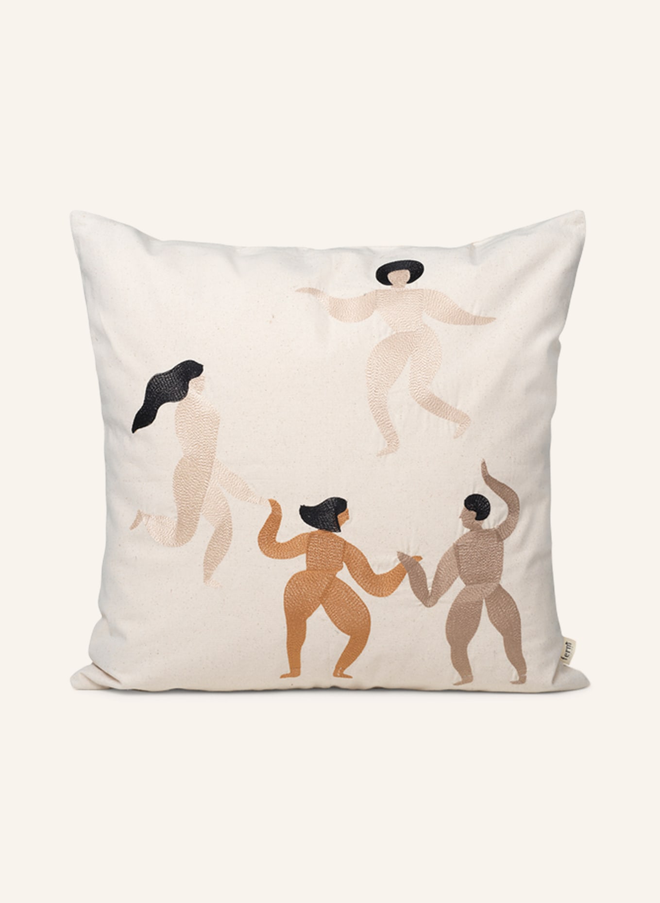 Ferm LIVING Decorative cushion cover, Color: CREAM/ LIGHT BROWN/ CAMEL (Image 1)