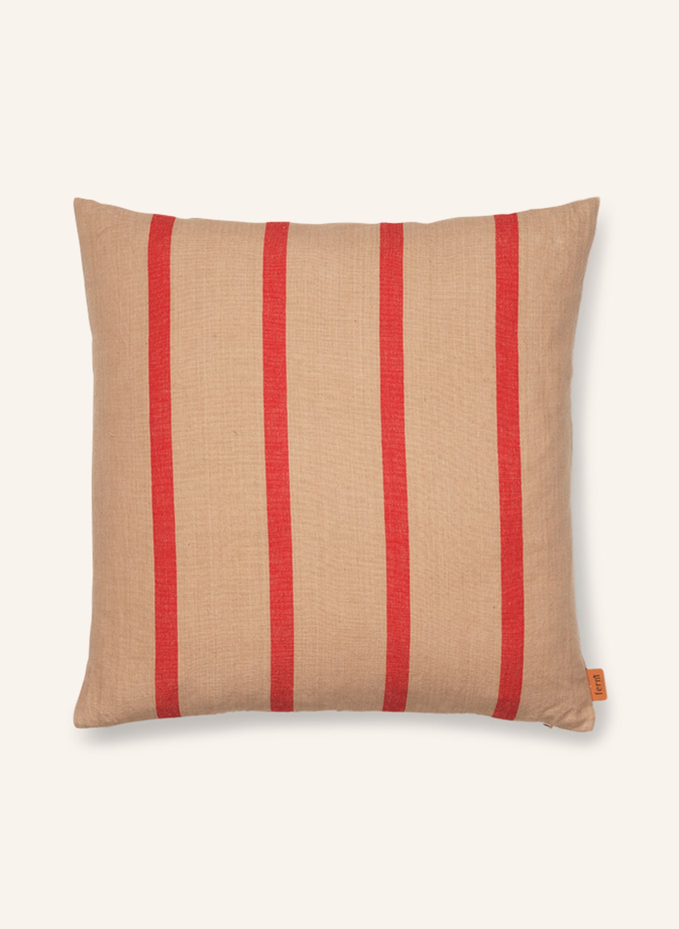 Ferm LIVING Decorative cushion cover, Color: RED/ CAMEL (Image 1)