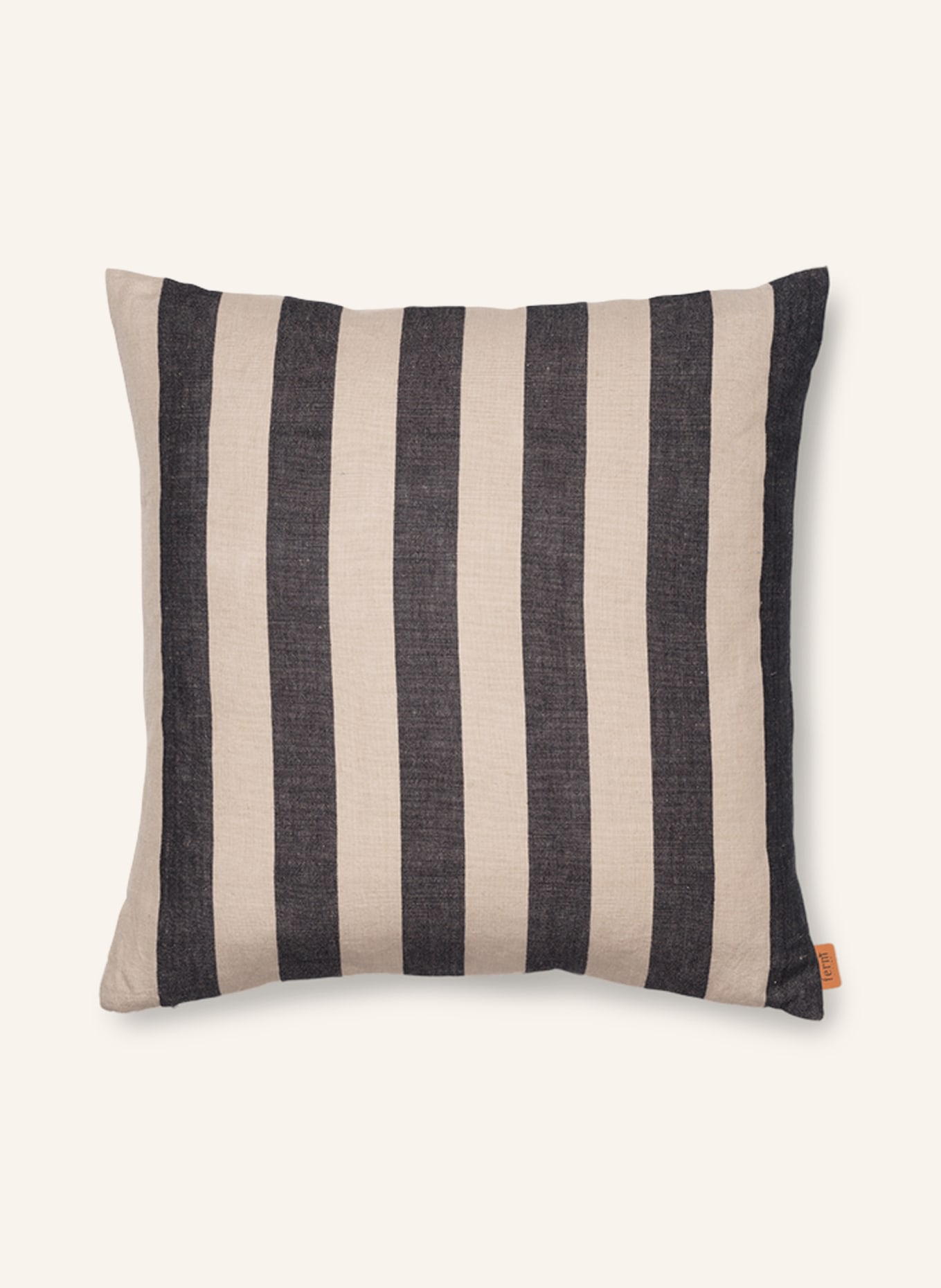 Ferm LIVING Decorative cushion cover, Color: BLACK/ CREAM (Image 1)