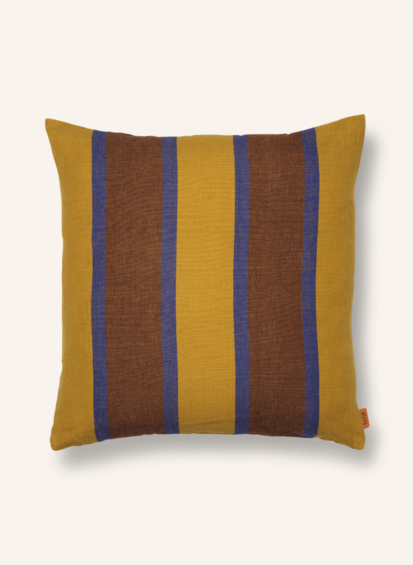 Ferm LIVING Decorative cushion cover, Color: DARK YELLOW/ BROWN/ BLUE (Image 1)