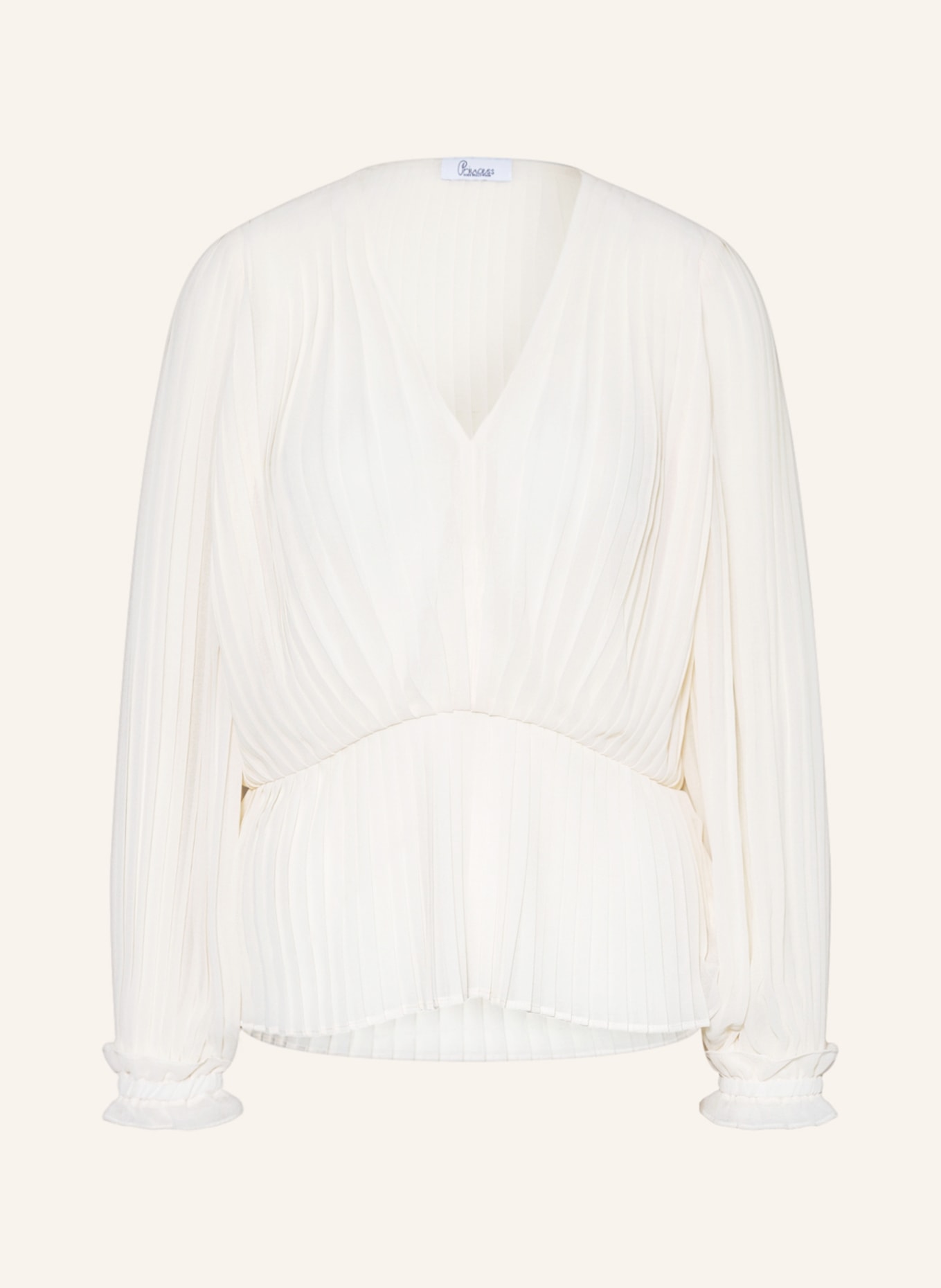 Princess GOES HOLLYWOOD Shirt blouse with pleats, Color: ECRU (Image 1)