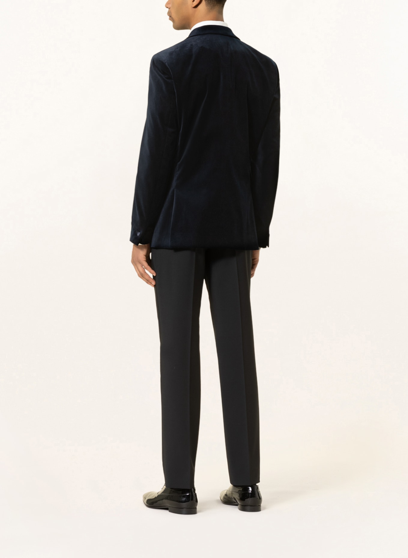 REISS Smoking-Sakko ACE Regular Fit aus Samt: DUNKELBLAU