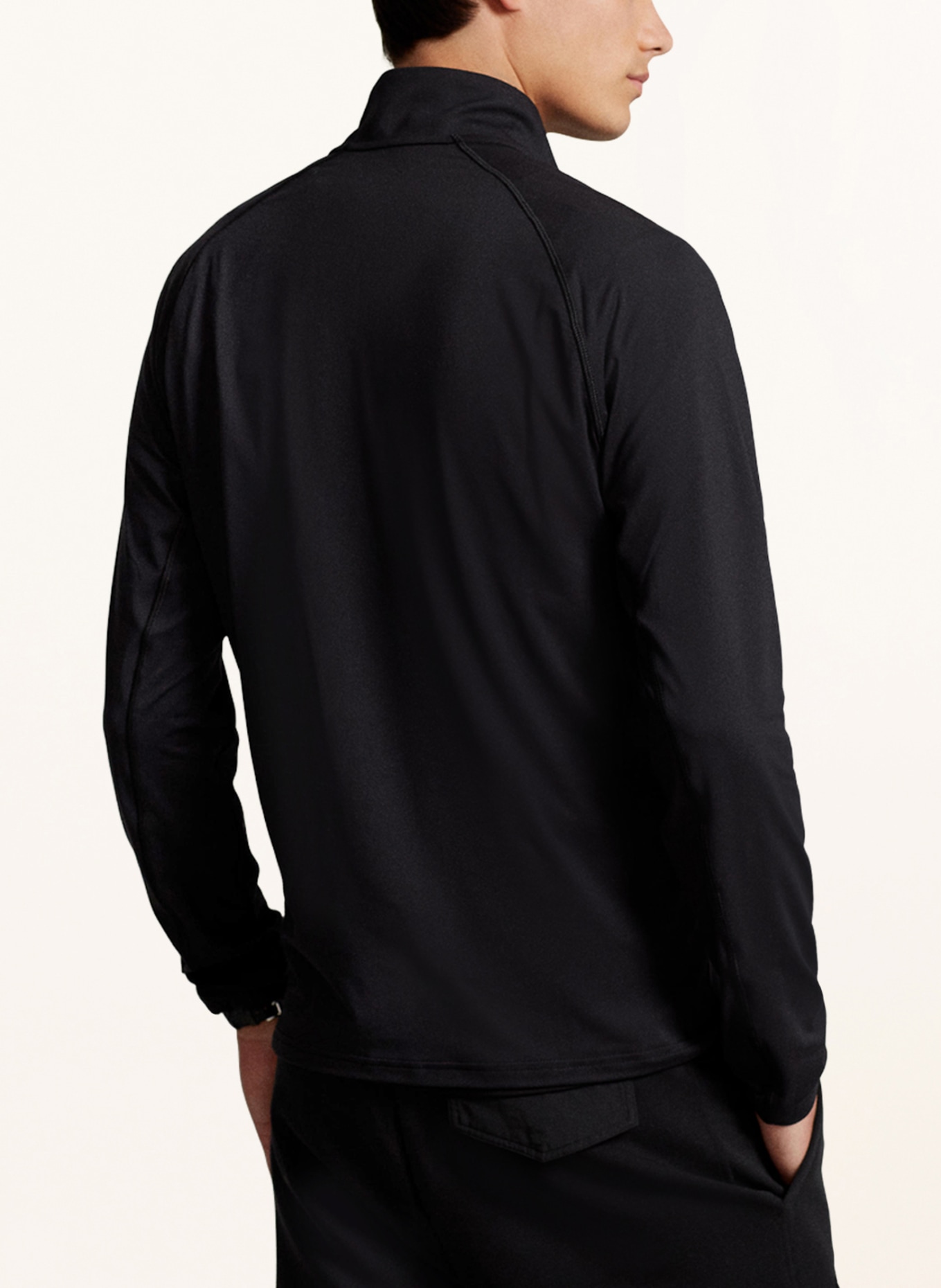 Black ralph lauren half zip sweater online