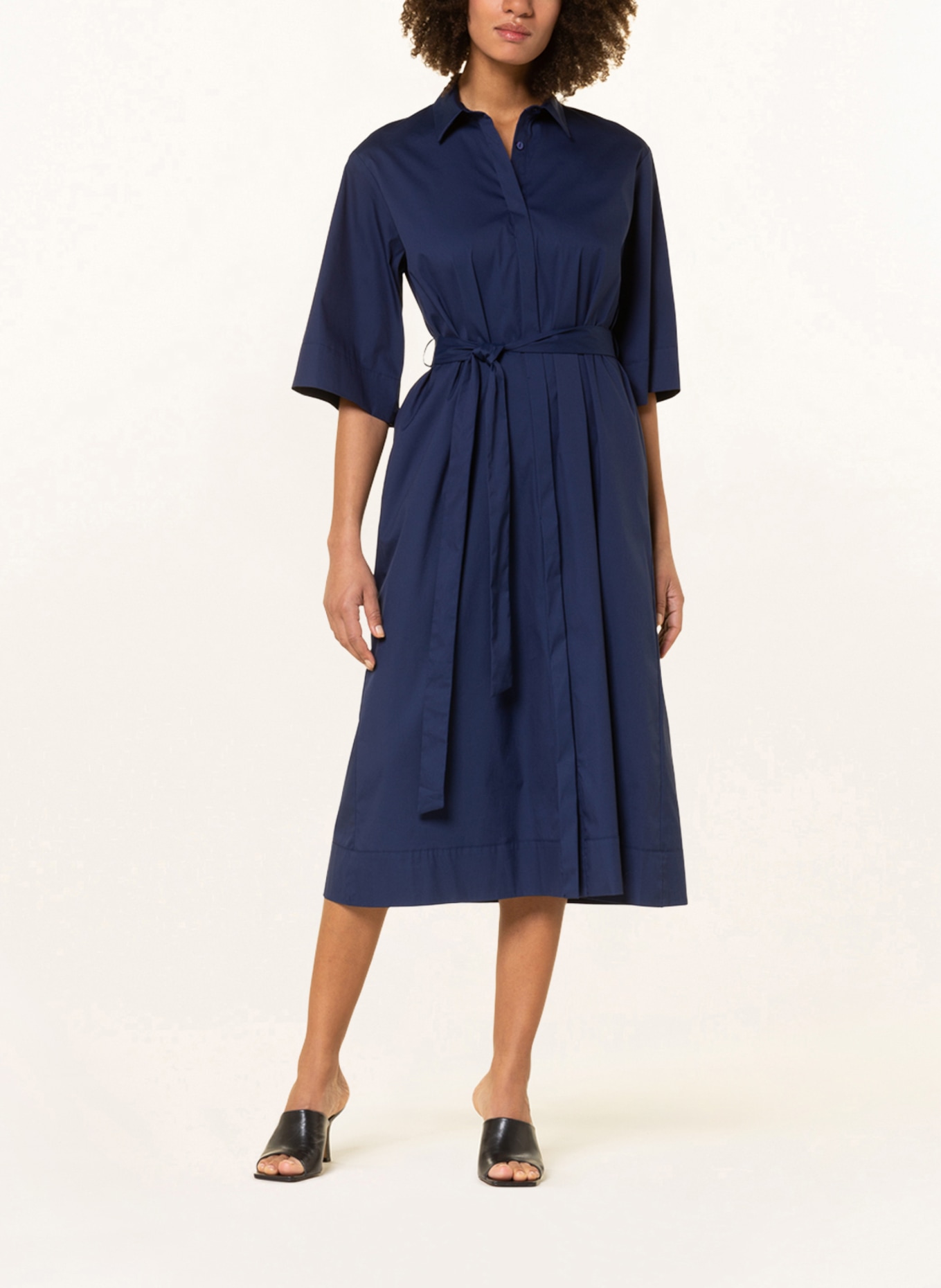 ANTONELLI firenze Shirt dress with 3/4 sleeves , Color: DARK BLUE (Image 2)