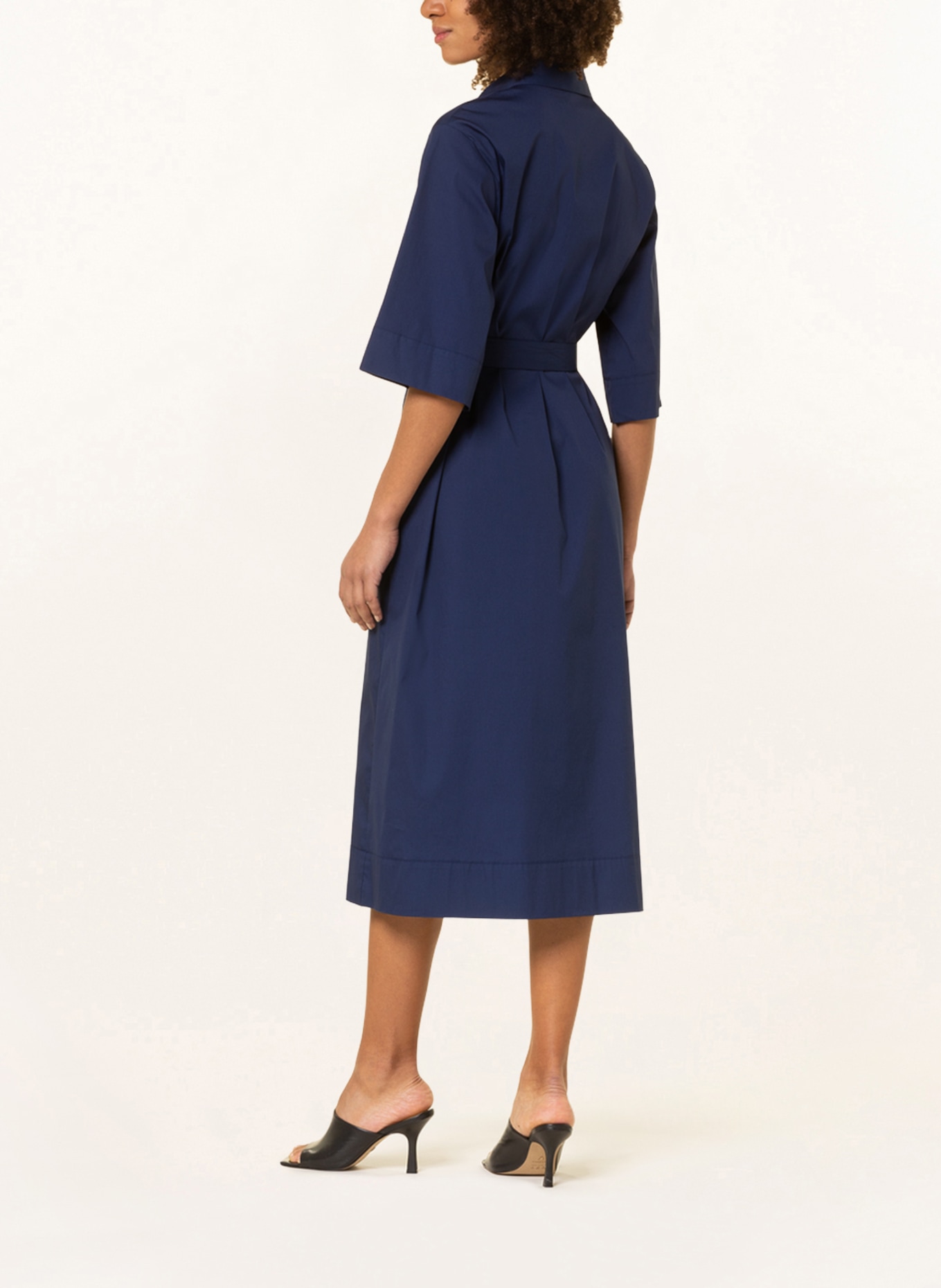 ANTONELLI firenze Shirt dress with 3/4 sleeves , Color: DARK BLUE (Image 3)