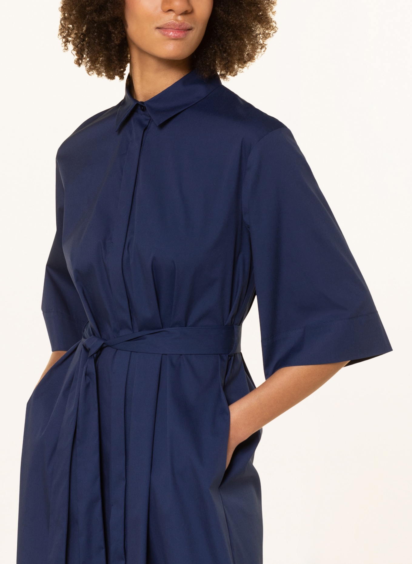 ANTONELLI firenze Shirt dress with 3/4 sleeves , Color: DARK BLUE (Image 4)