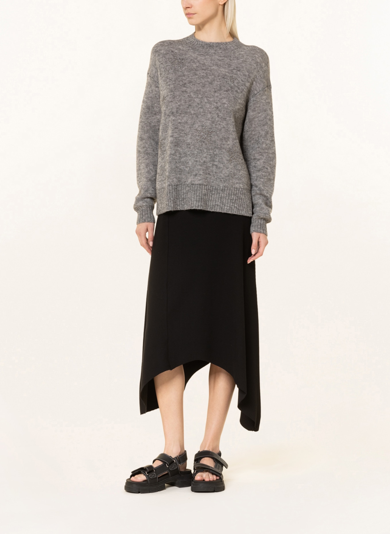 ALLSAINTS Knit skirt GIA, Color: BLACK (Image 2)
