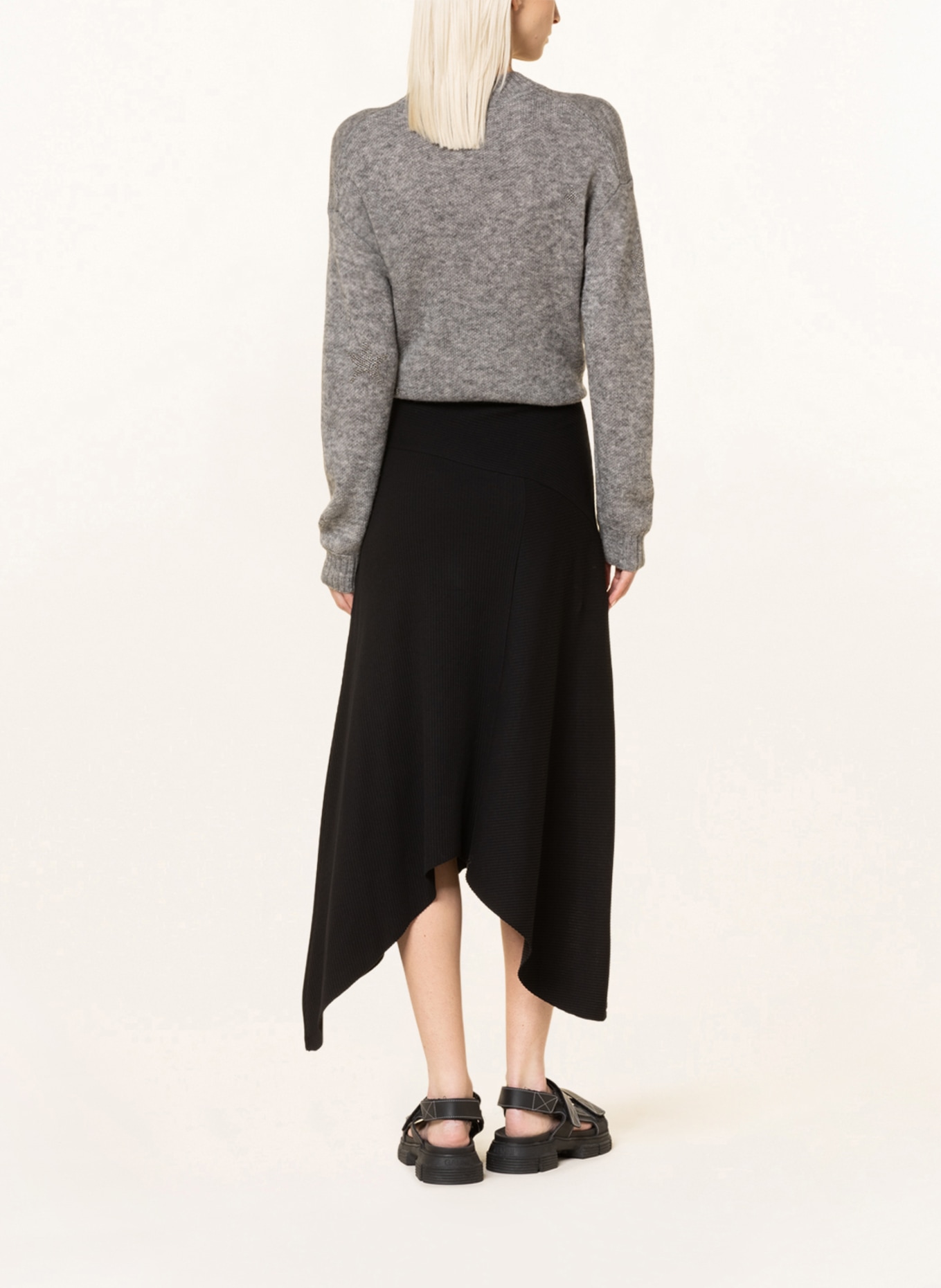 ALLSAINTS Knit skirt GIA, Color: BLACK (Image 3)