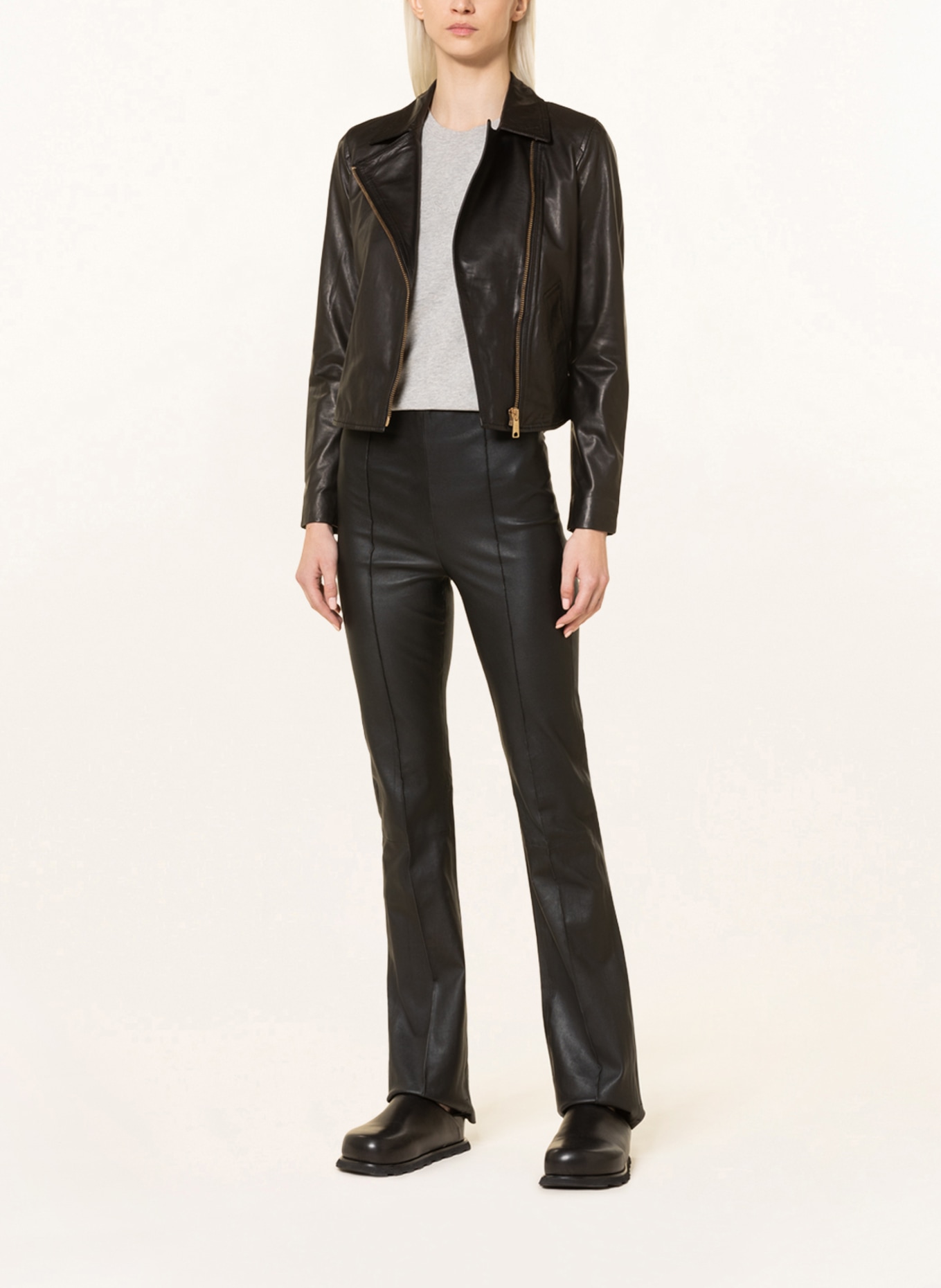 ALLSAINTS Leather jacket VELA, Color: BLACK (Image 2)