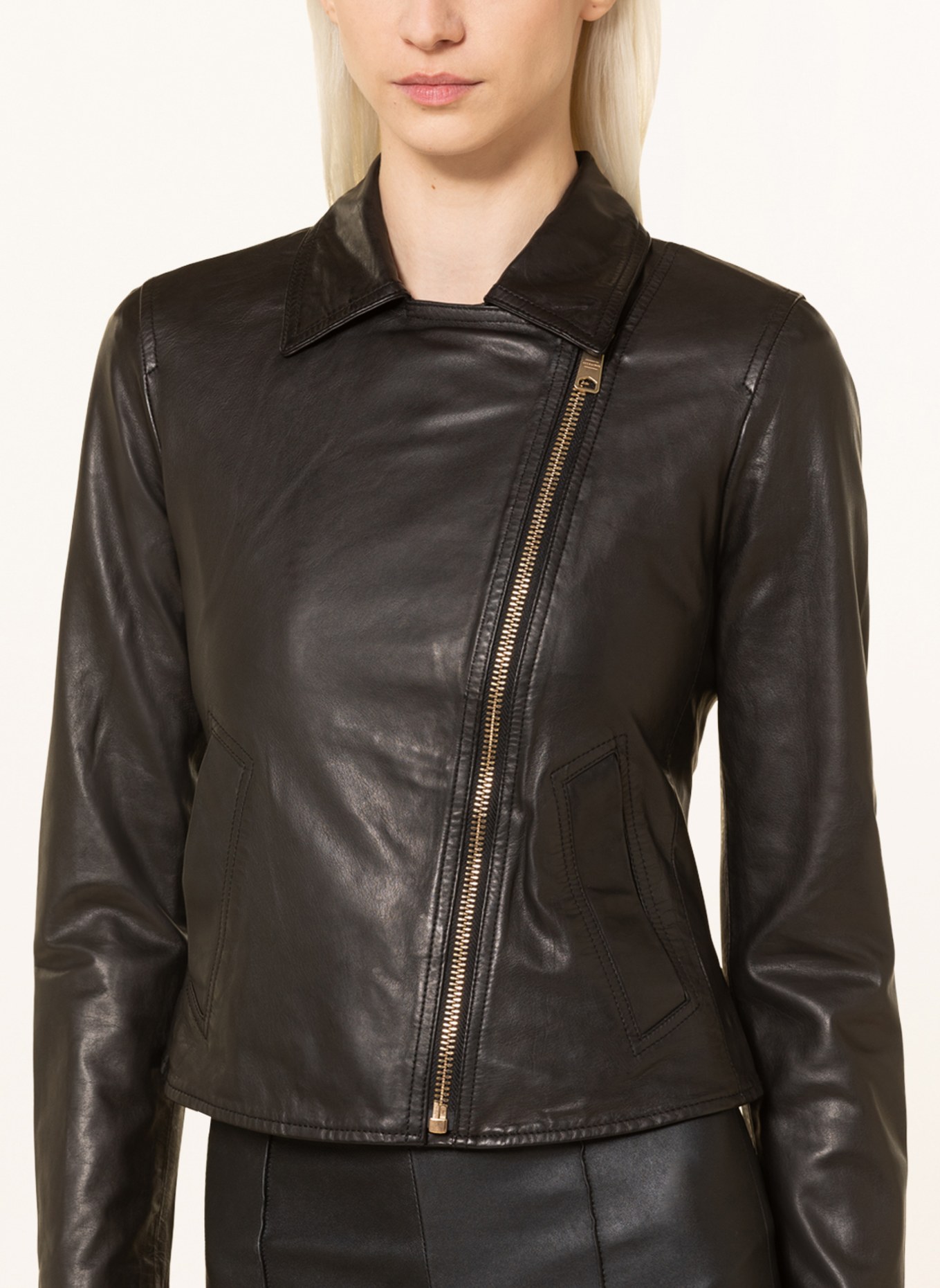 ALLSAINTS Leather jacket VELA, Color: BLACK (Image 4)