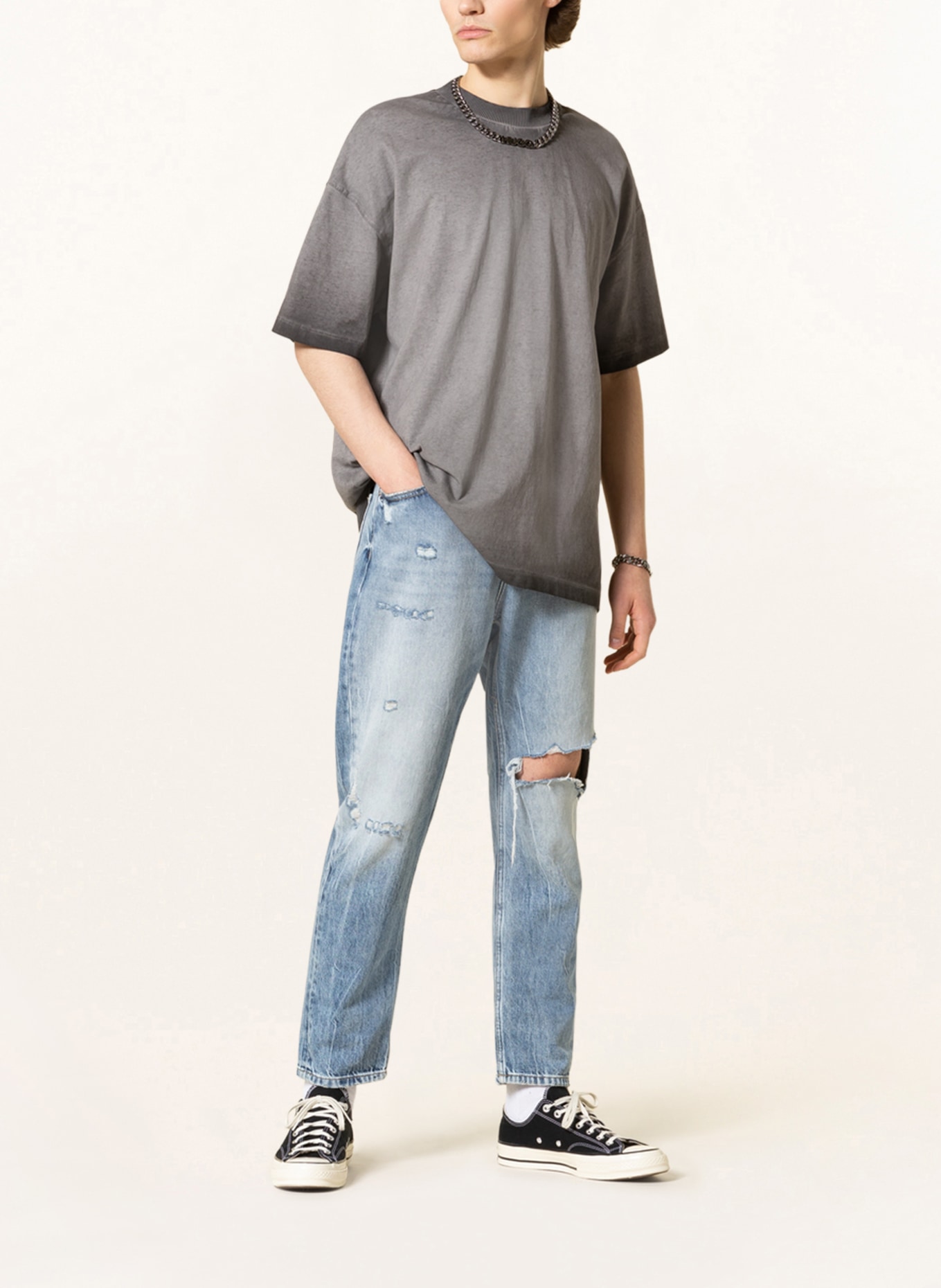 ALLSAINTS Oversized shirt PARC, Color: GRAY (Image 2)